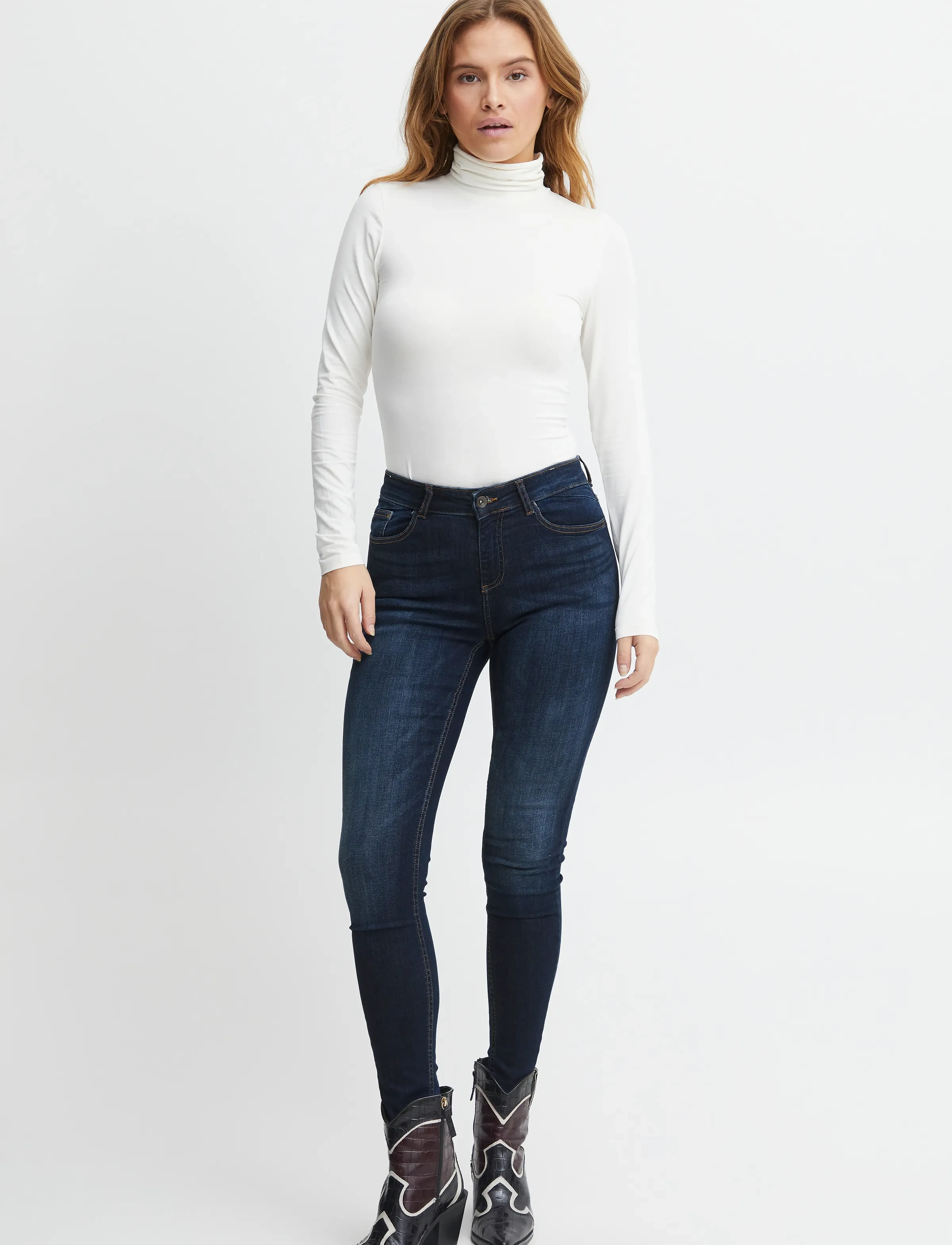 b.young BYLUNI SLIM JEANS - Tøj - DARK INK / blue