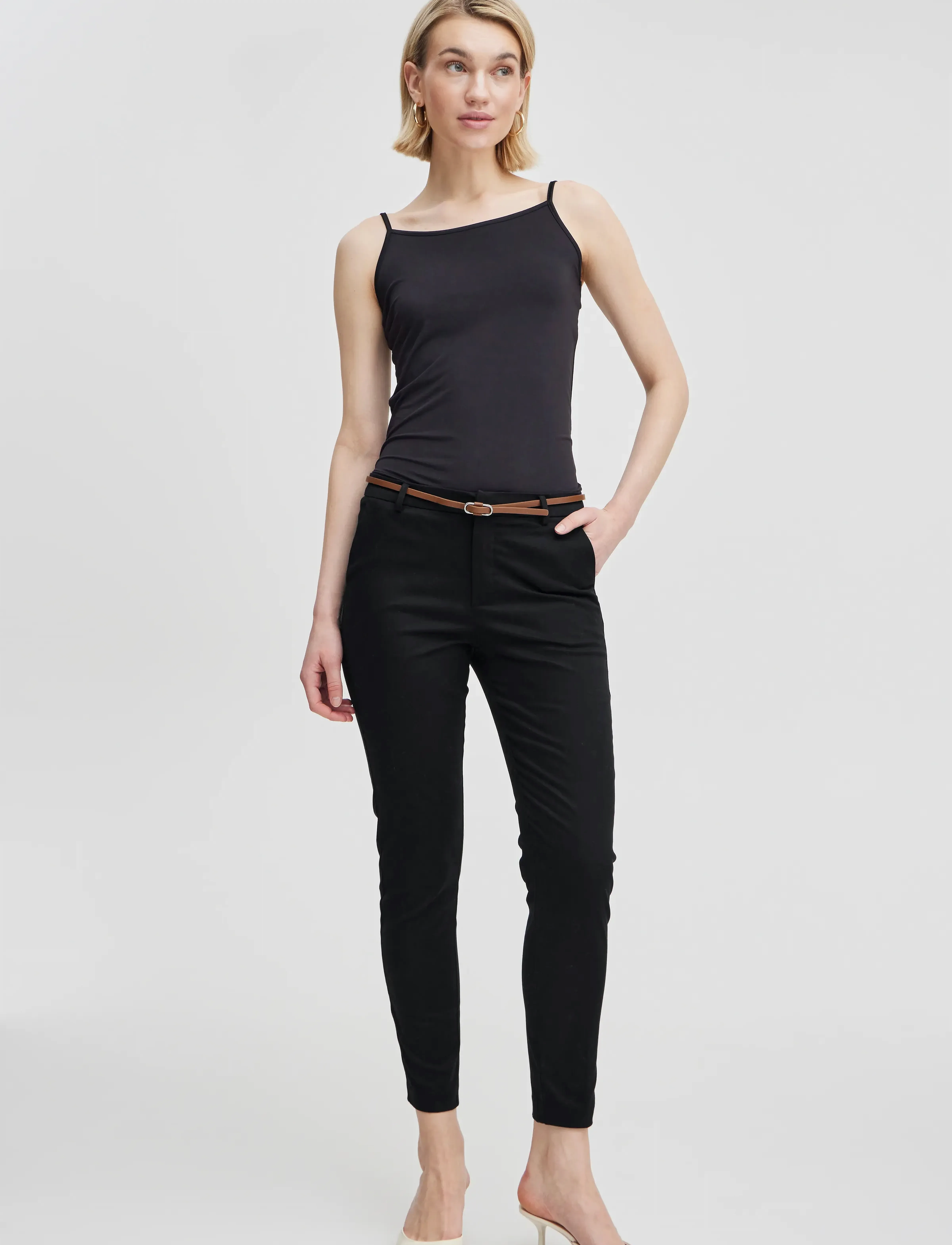 b.young BYDAYS CIGARET PANTS 2 - Püksid - BLACK / black