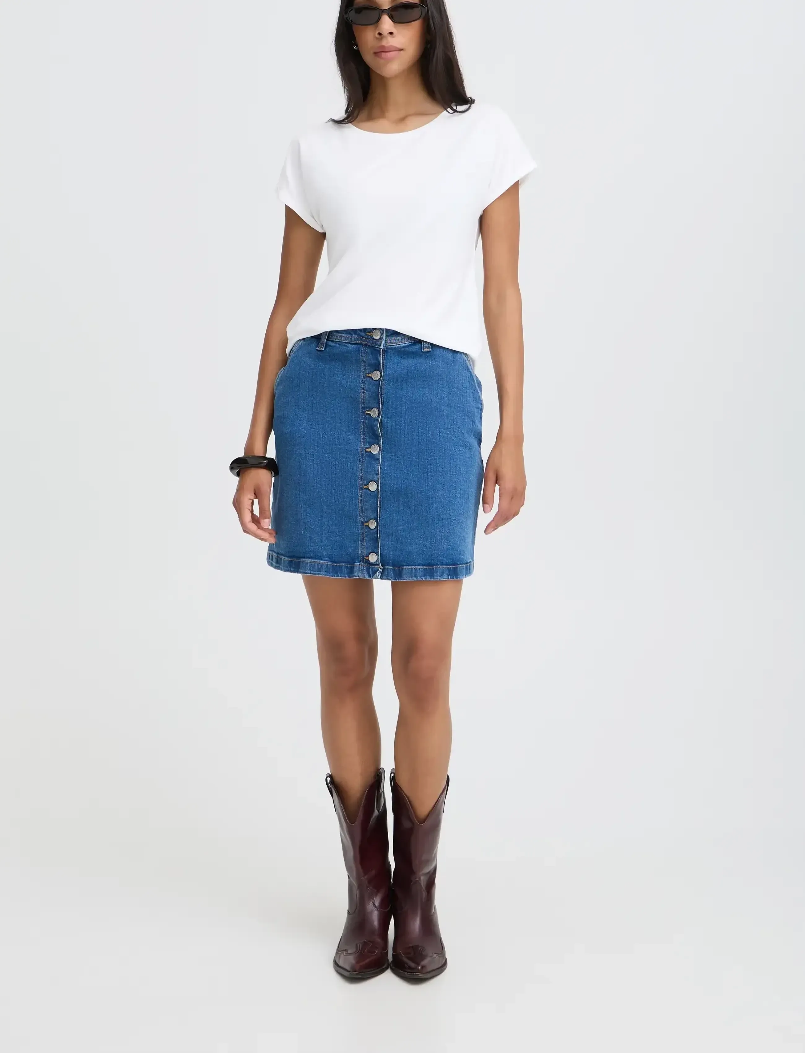 b.young - PAMILA TSHIRT - herbstliche kleidung - optical white - 0