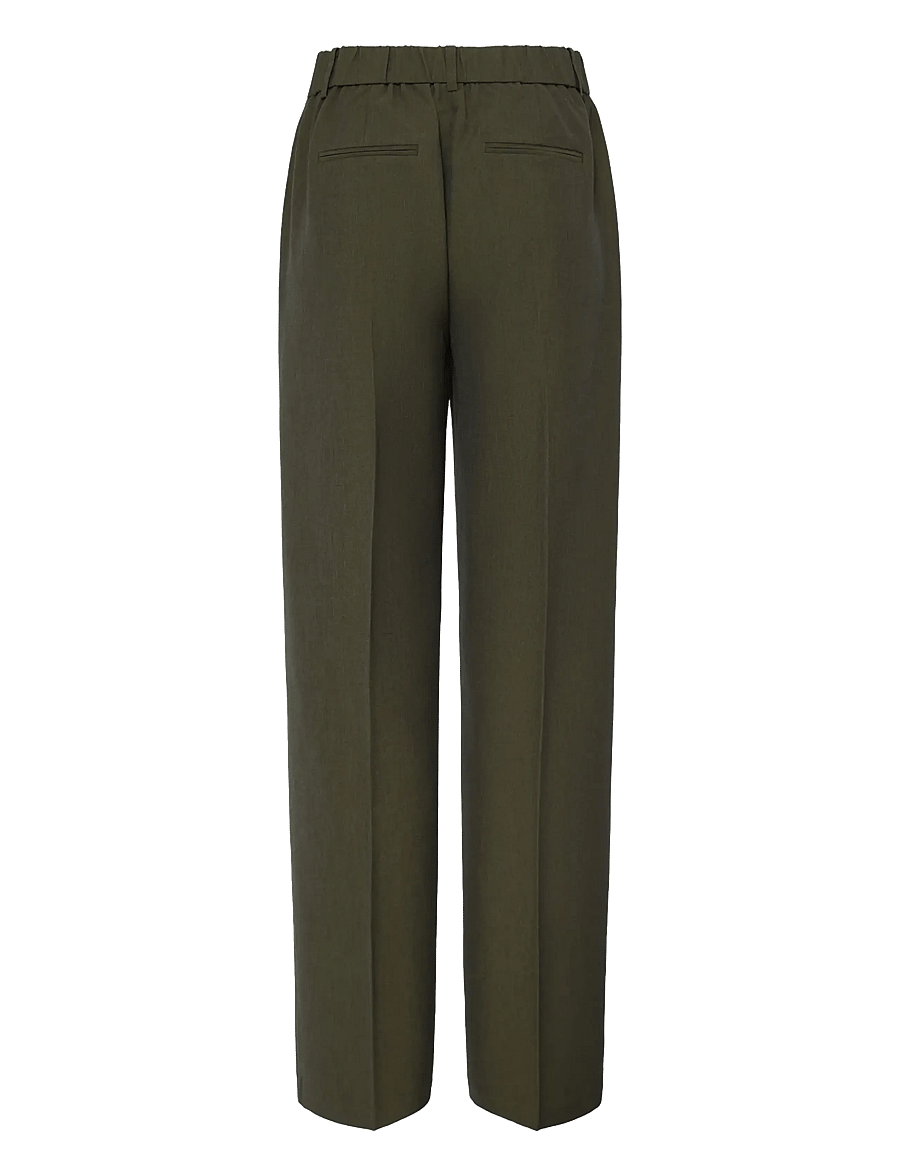 b.young - BYDANTA WIDE LEG PANTS 2 - bukser med brede ben - olive night melange - 2