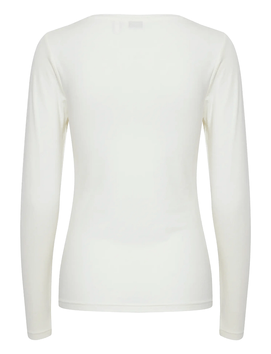 b.young - BYPAMILA LS TSHIRT - langærmede toppe - off white - 2