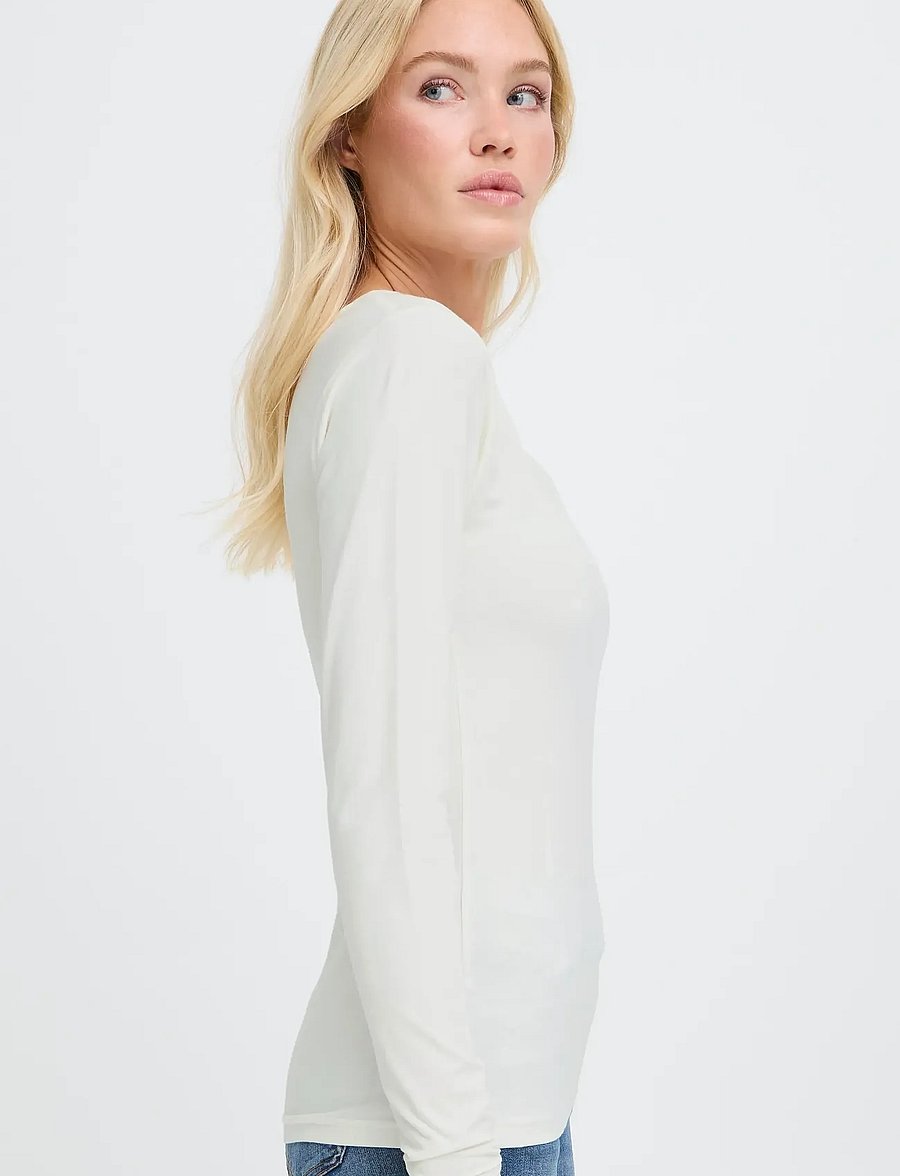 b.young - BYPAMILA LS TSHIRT - langærmede toppe - off white - 3