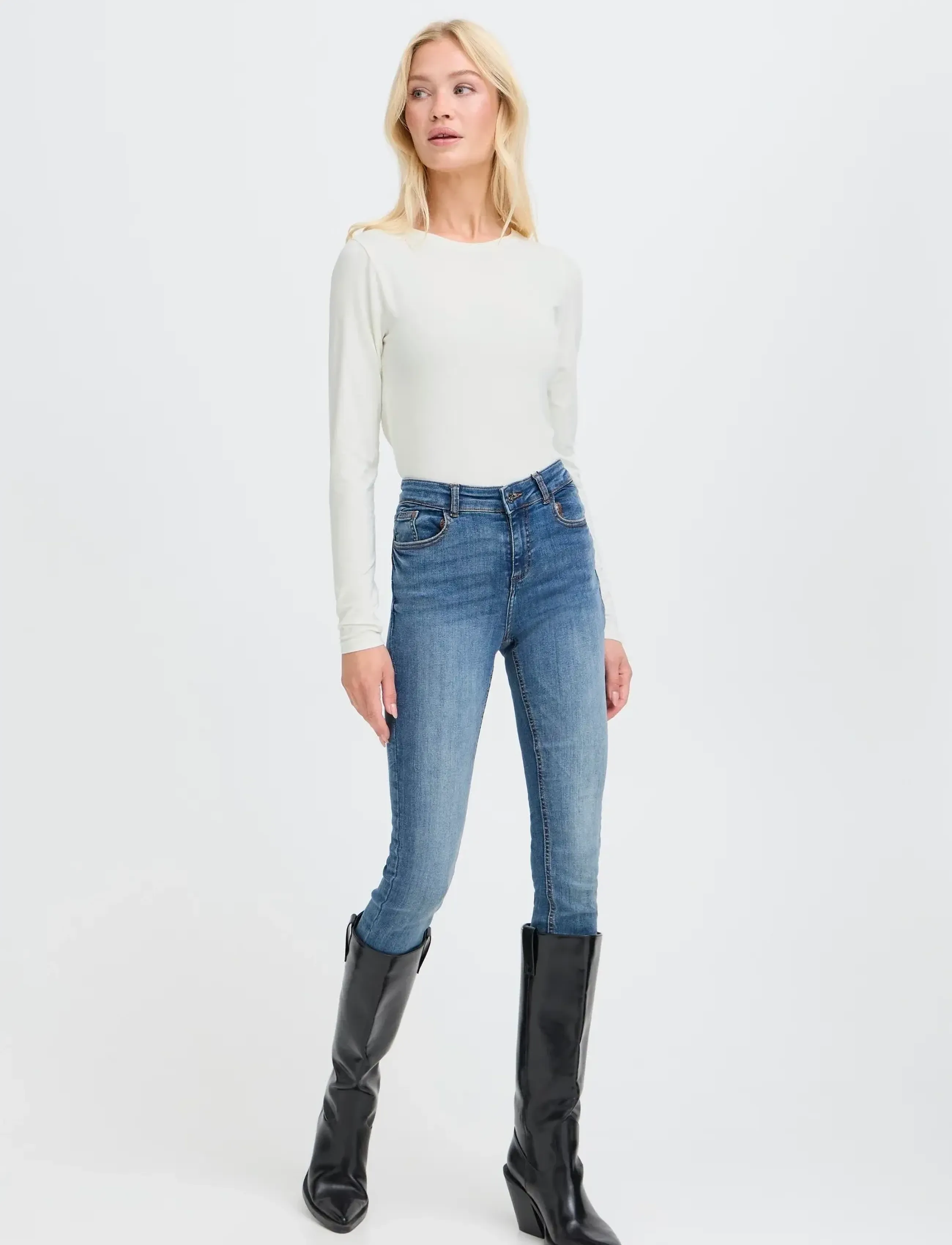 b.young - BYPAMILA LS TSHIRT - laveste priser - off white - 4