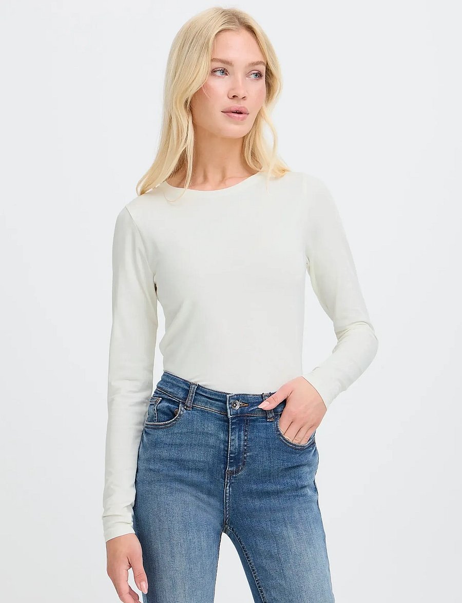 b.young - BYPAMILA LS TSHIRT - langærmede toppe - off white - 5