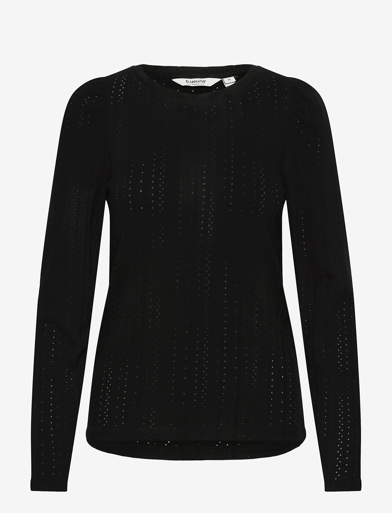 b.young - BYPIANNA LACE TSHIRT - tops met lange mouwen - black - 0