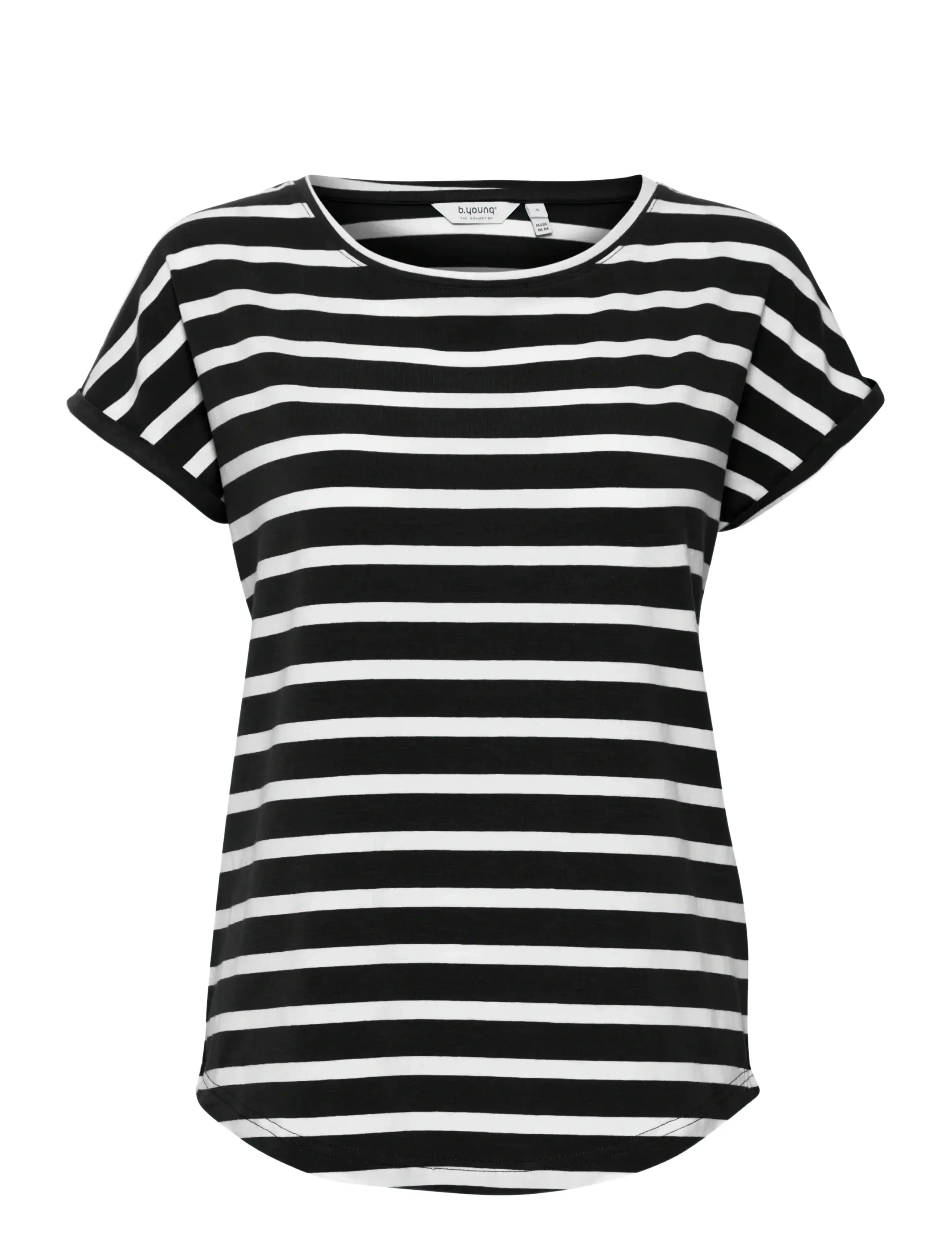 b.young BYPAMILA ONECK TSHIRT - Damen - OFF WHITE MIX / black