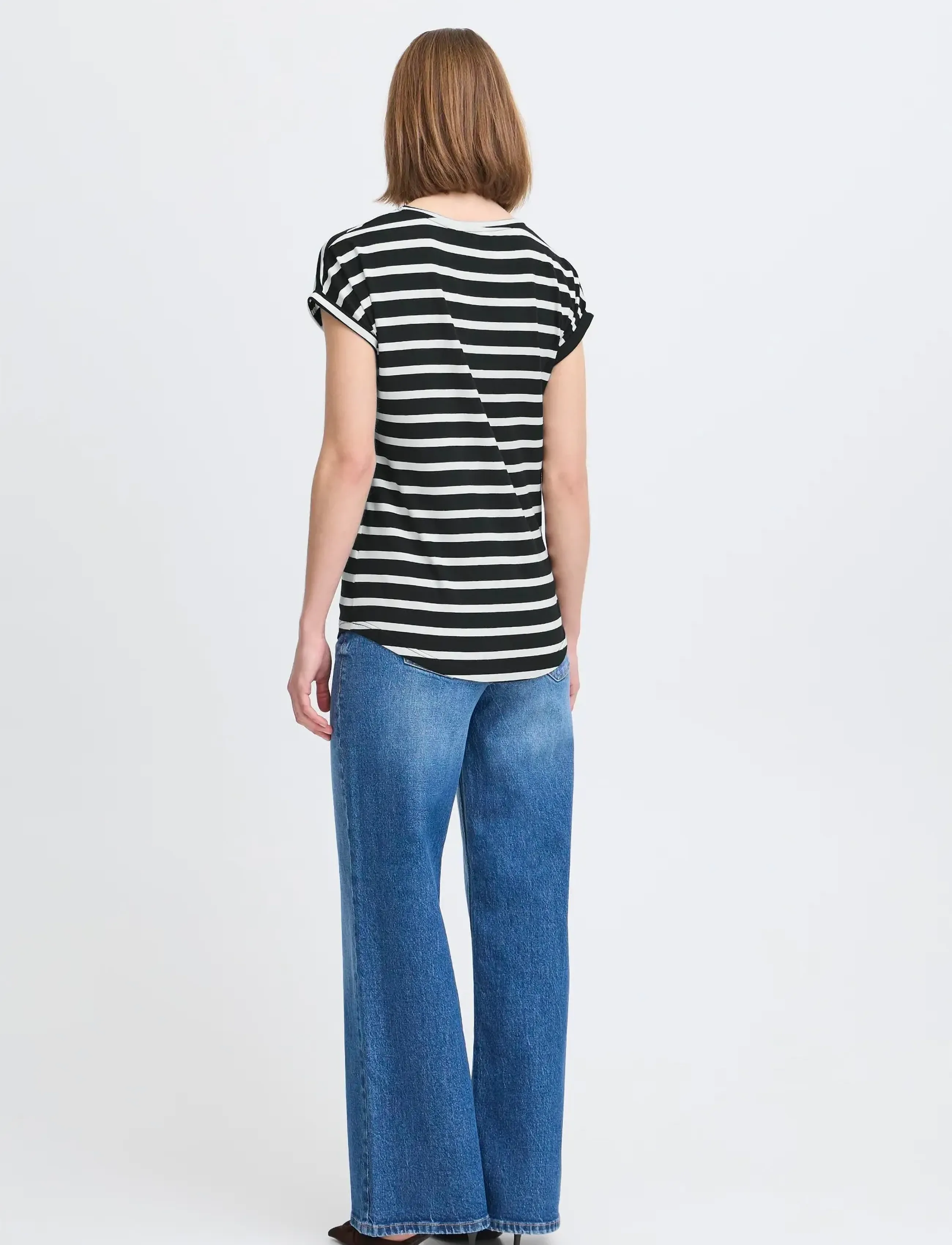 b.young - BYPAMILA ONECK TSHIRT - off white mix - 3