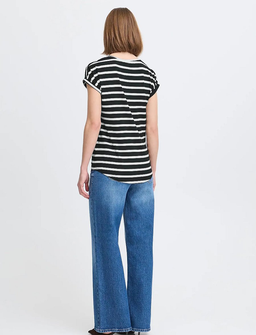 b.young - BYPAMILA ONECK TSHIRT - off white mix - 3