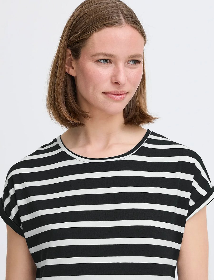 b.young - BYPAMILA ONECK TSHIRT - off white mix - 5