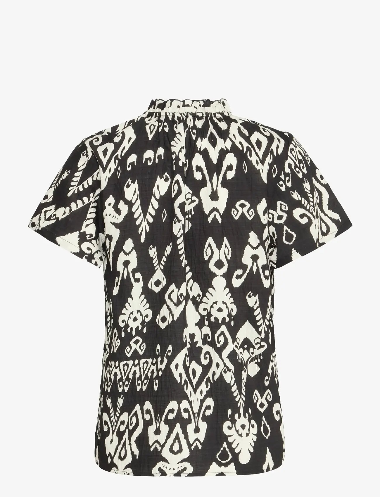 b.young - BYJASMINA VNECK BLOUSE - - kortärmade blusar - black eth mix - 2