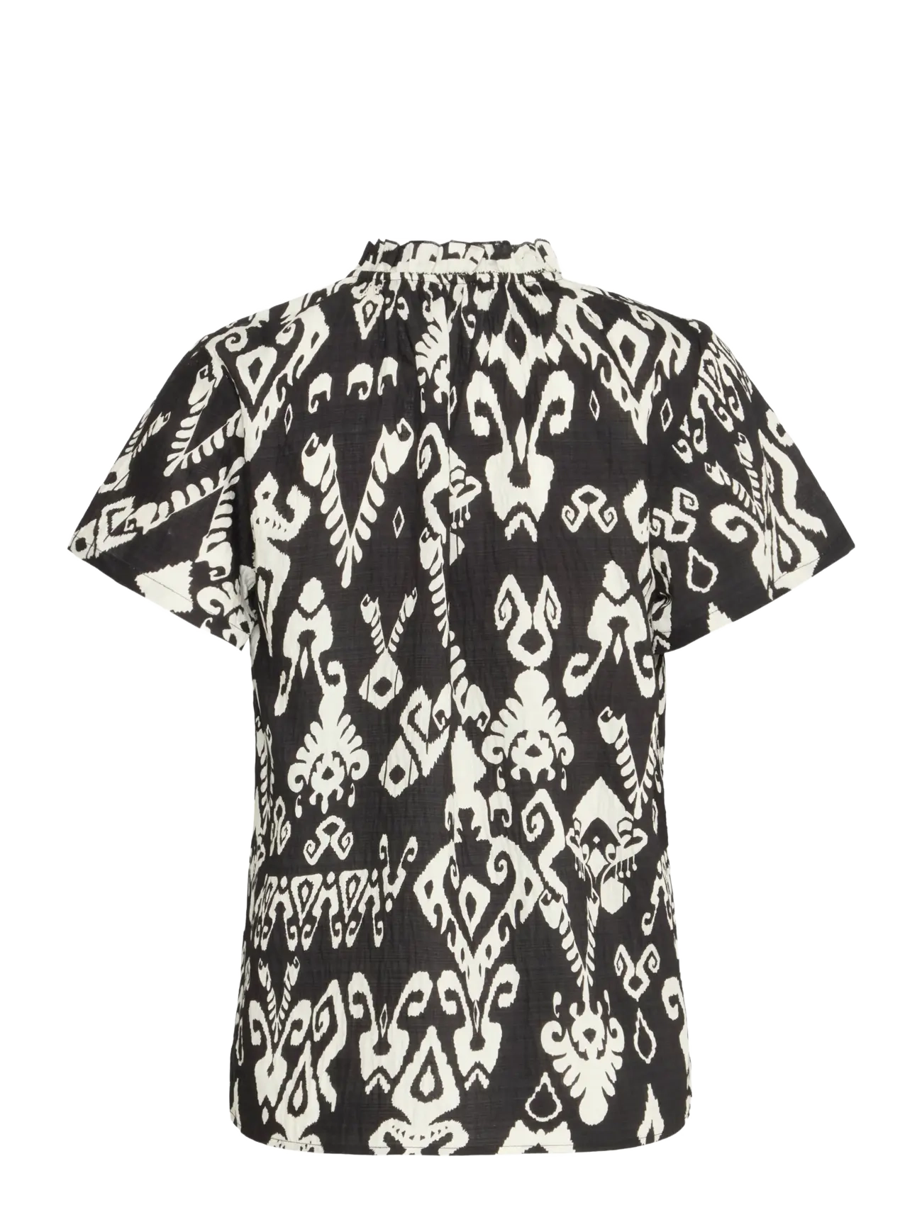 b.young - BYJASMINA VNECK BLOUSE - - kortærmede bluser - black eth mix - 2