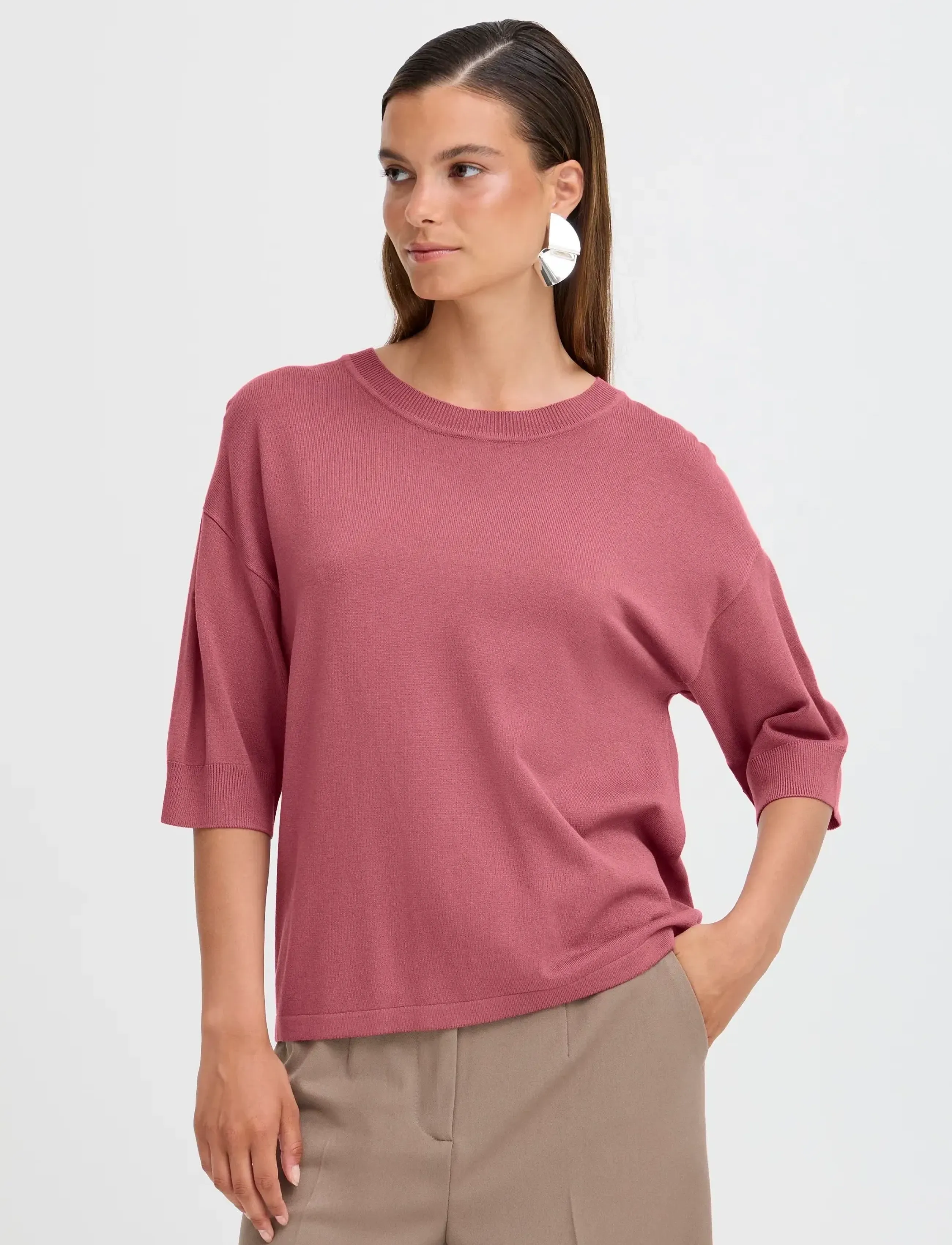b.young - BYMMORLA TSHIRT - stickade tröjor - roan rouge - 5