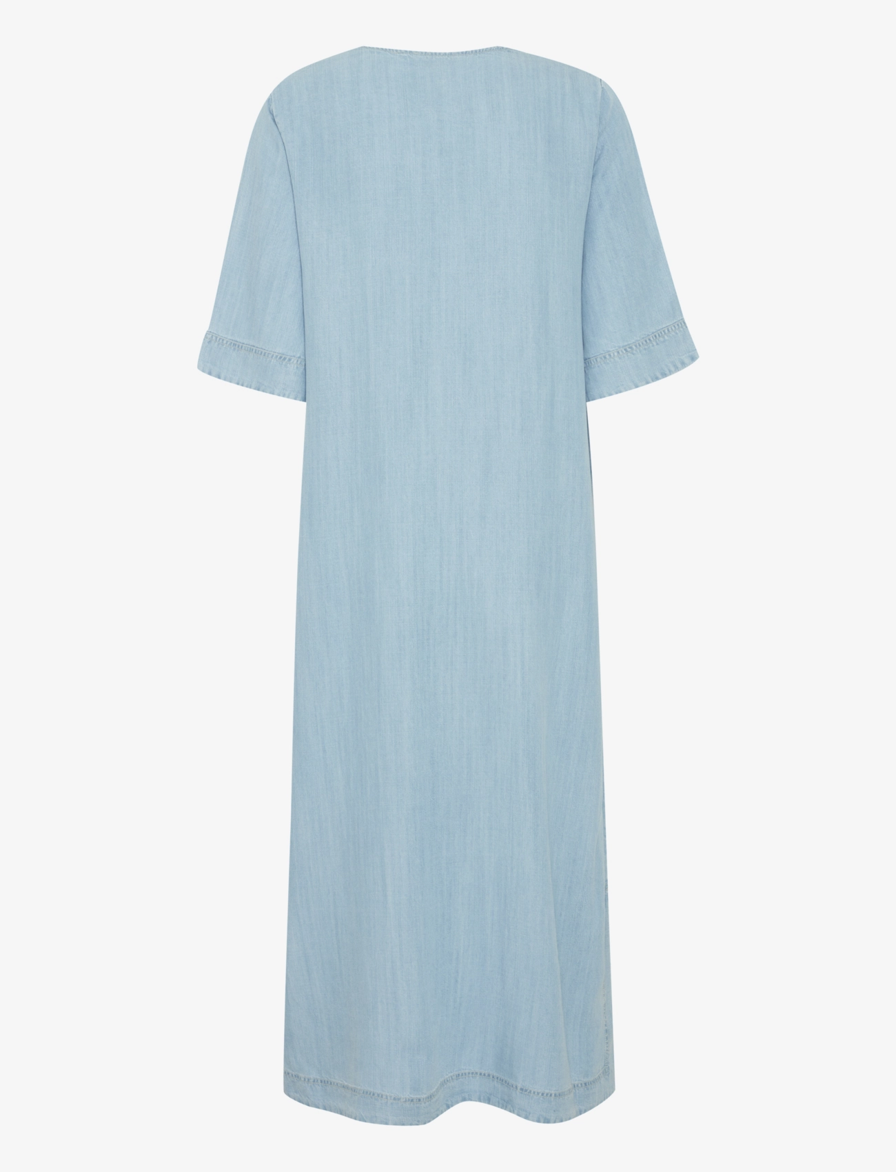 b.young - BYLANA VNECK DRESS 2 - - denimkjoler - ligth blue denim - 2