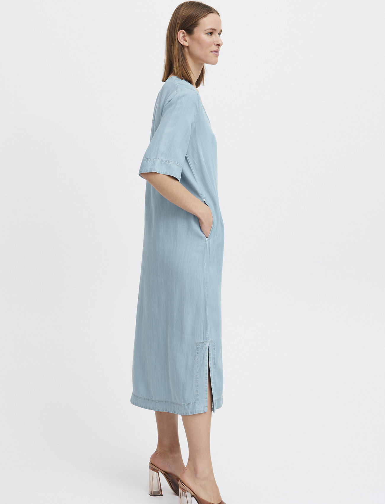 b young denim dress B. Young Kosmo Shirt Dres, Light Blue Denim