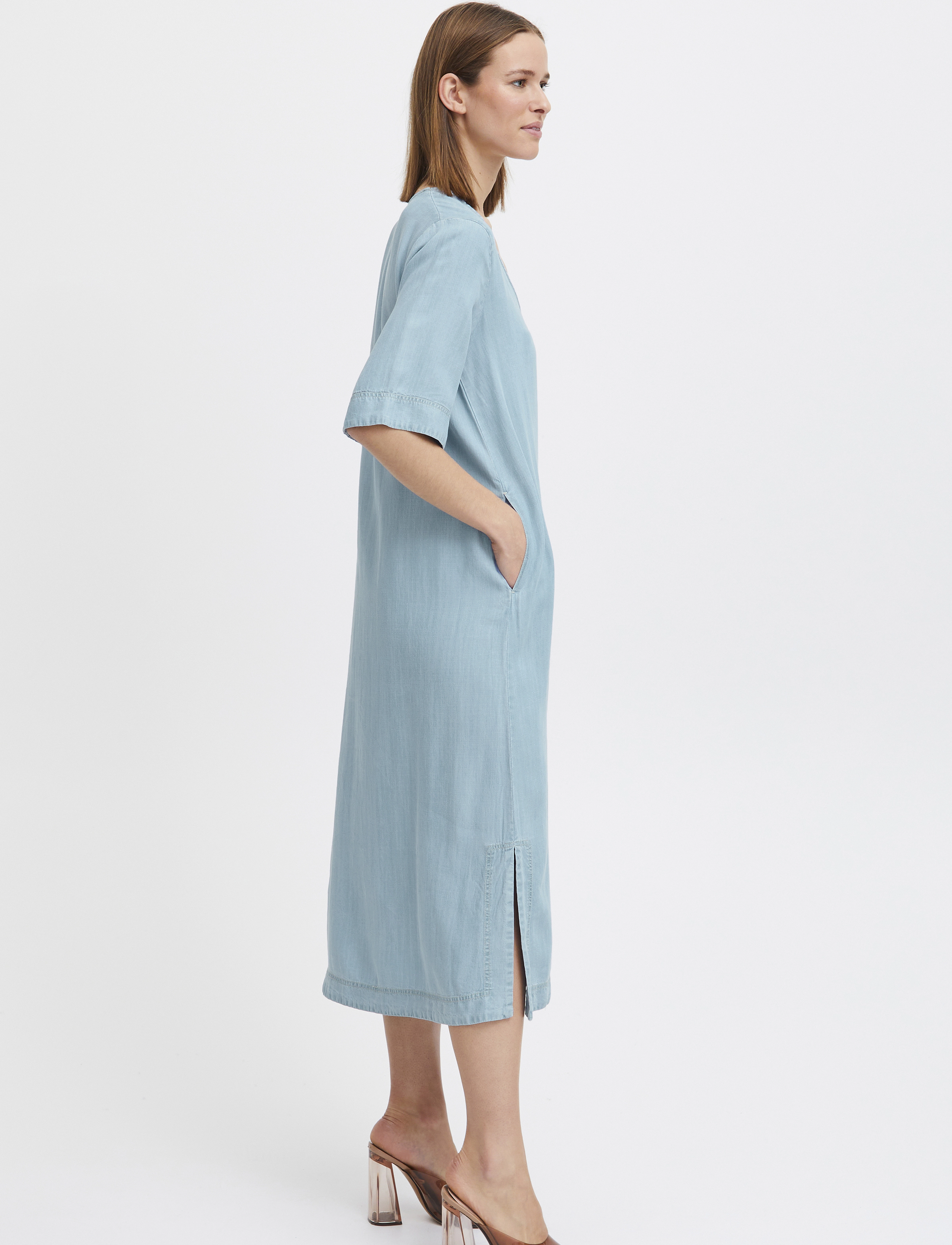 b young denim dress b.young Bylana Vneck 2 We're Dreaming Of Vera-Ellen's US Size:6.5 Product ID:ADAE212592_AA002_M Ladies dresses