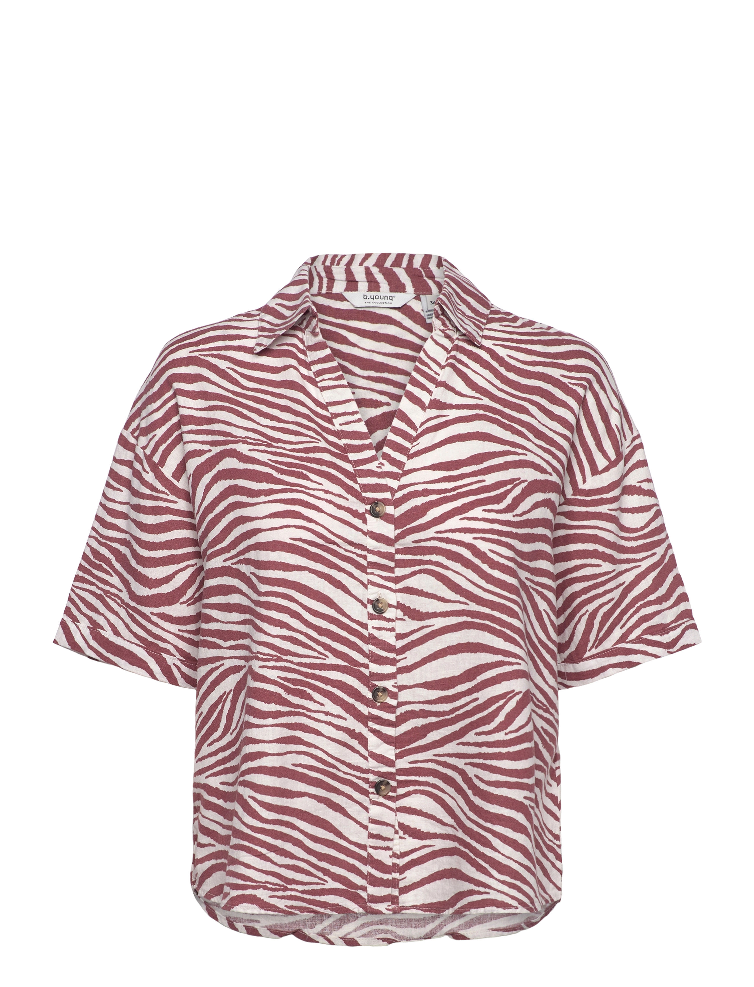 B.YOUNG Byfalakka Ss Shirt - Burgundy - 38 - Damen