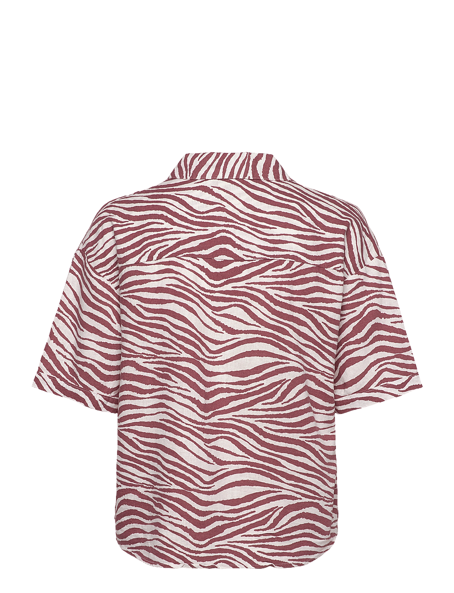 b.young - BYFALAKKA SS SHIRT - - hørskjorter - animal light mahogany mix - 1