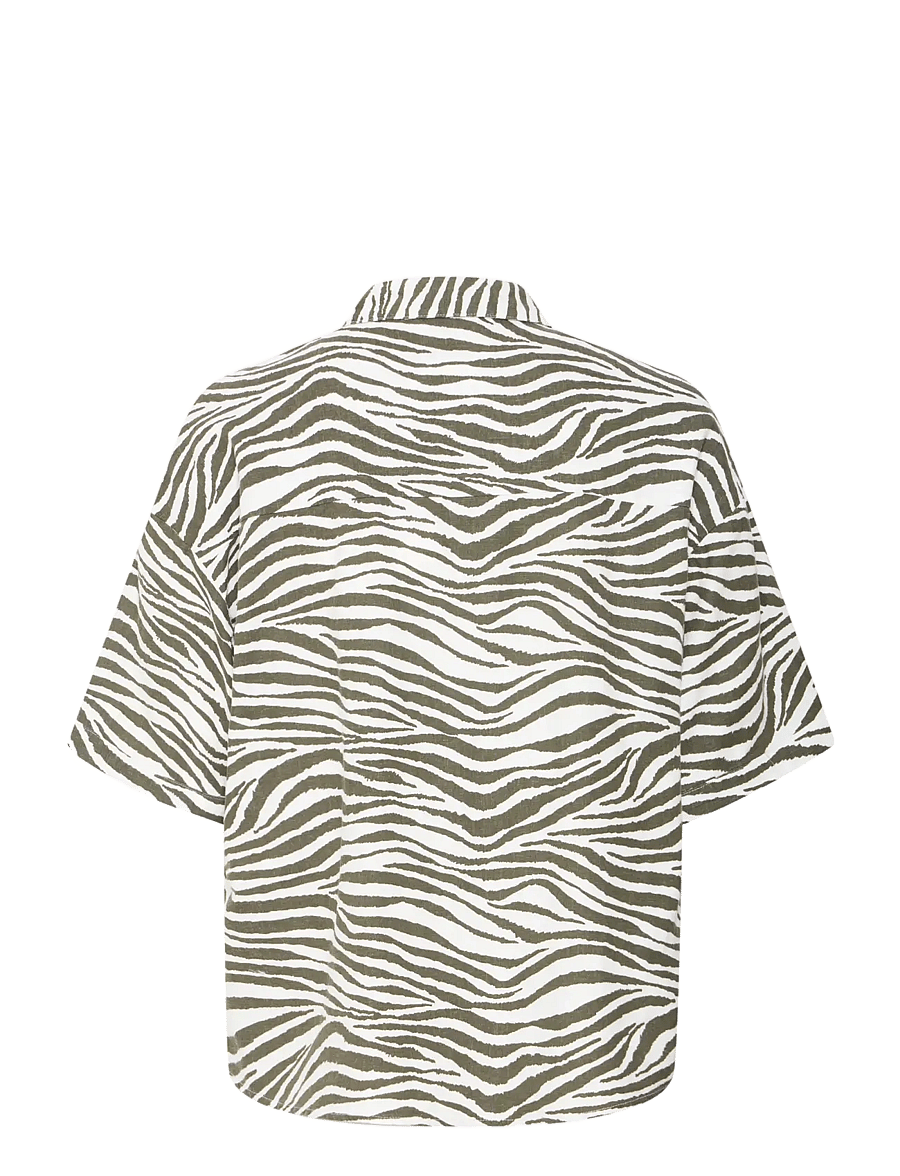b.young - BYFALAKKA SS SHIRT - - linen shirts - animal kalamata mix - 2