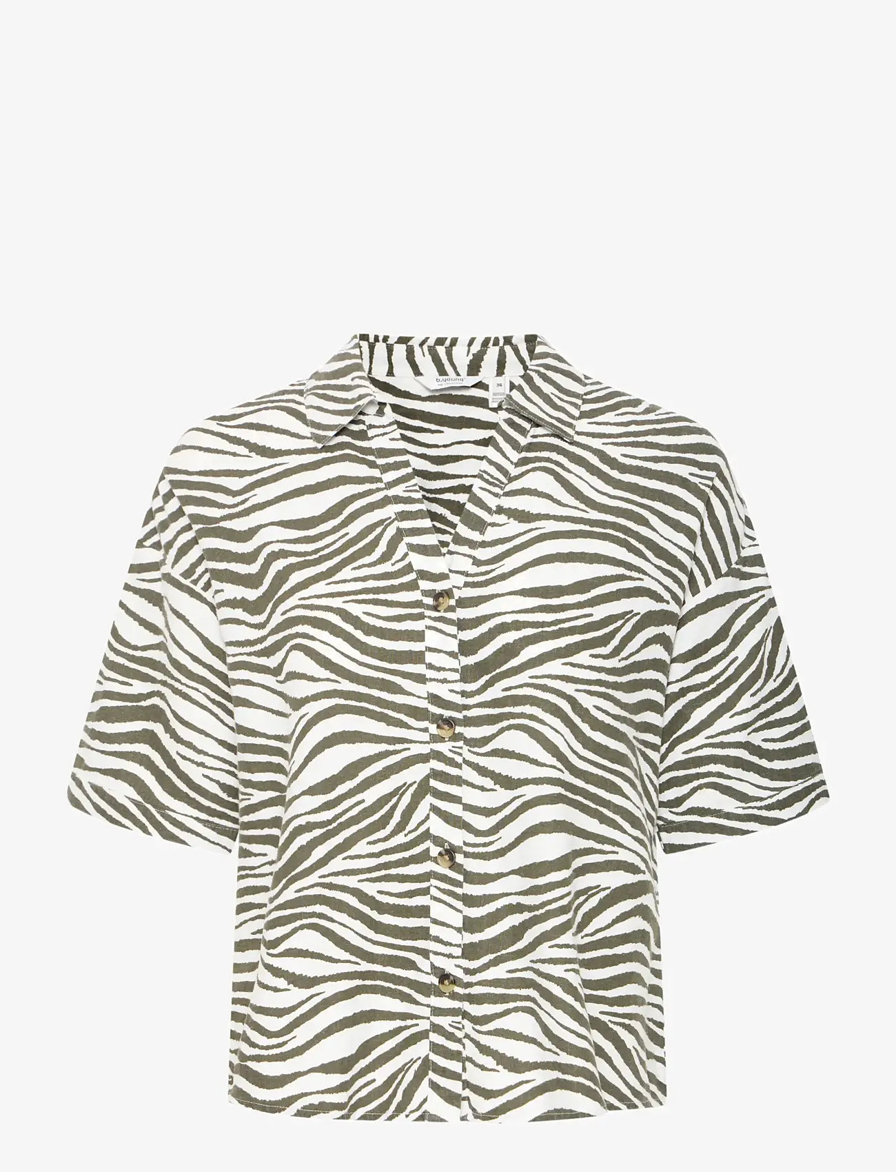 b.young - BYFALAKKA SS SHIRT - - hørskjorter - animal kalamata mix - 1