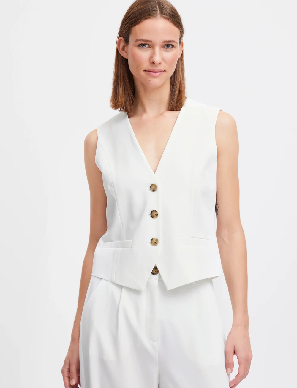 b.young - BYDECERI WAISTCOAT 2 - - liivit - marshmallow - 4