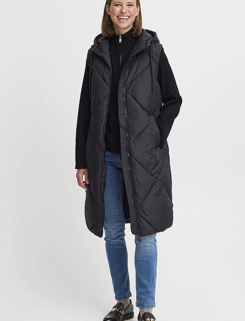 b.young - BYBOMINA WAISTCOAT 8 - - sügisjakid - black - 0