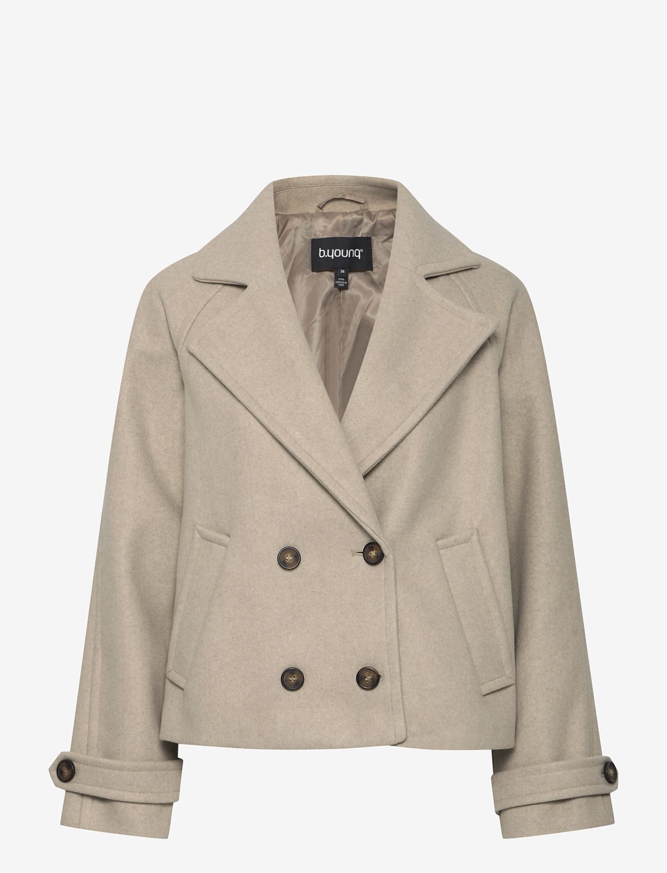 b.young - BYCILIA CABAN JACKET - - höstjackor - sepia tint melange - 0