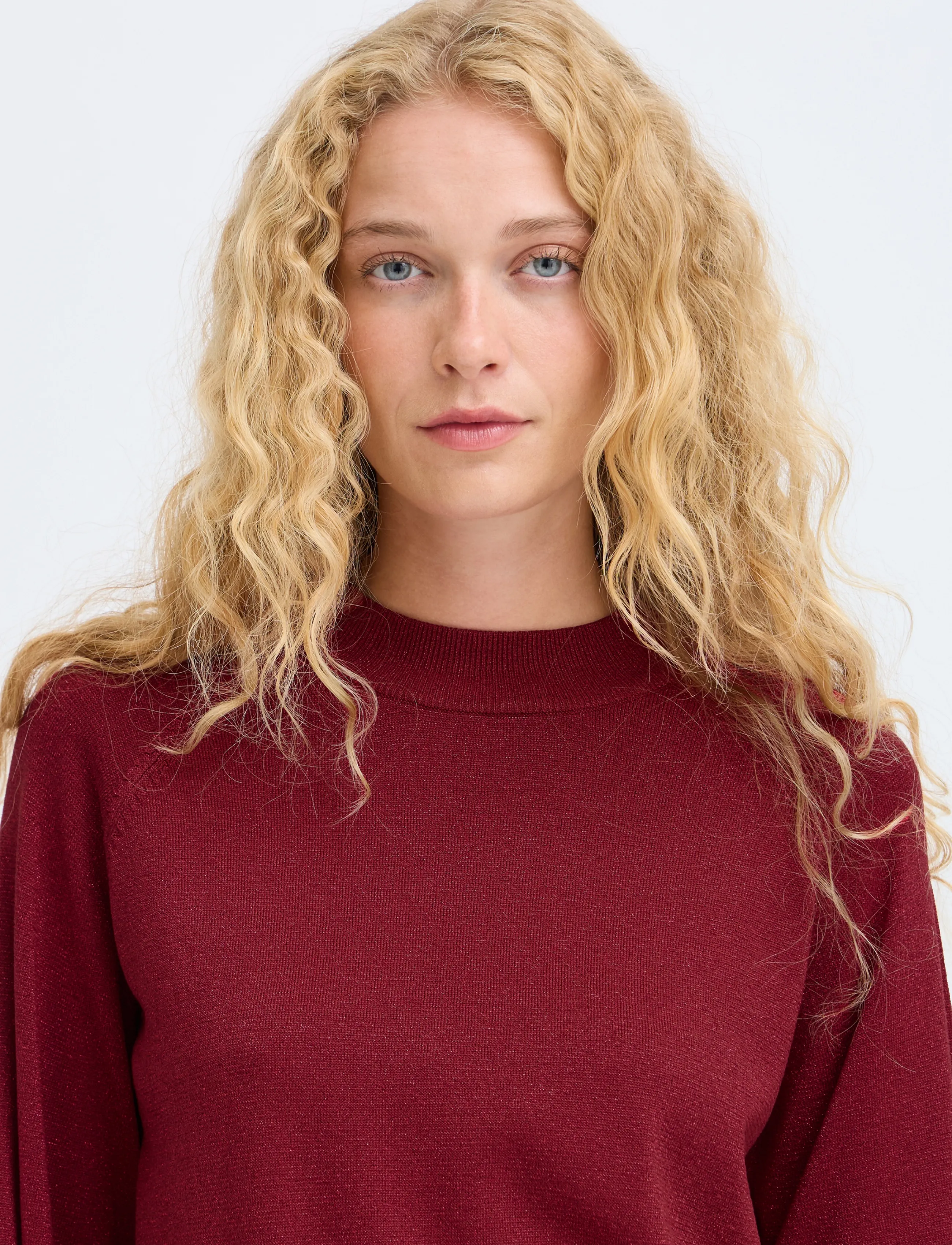 b.young Bymobbe Jumper, Kvinder, Højhalset Jumper, Rød, Str: XL
