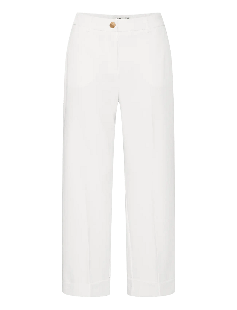 b.young - BYDECERI CUFF PANTS - - culotte püksid - marshmallow - 1