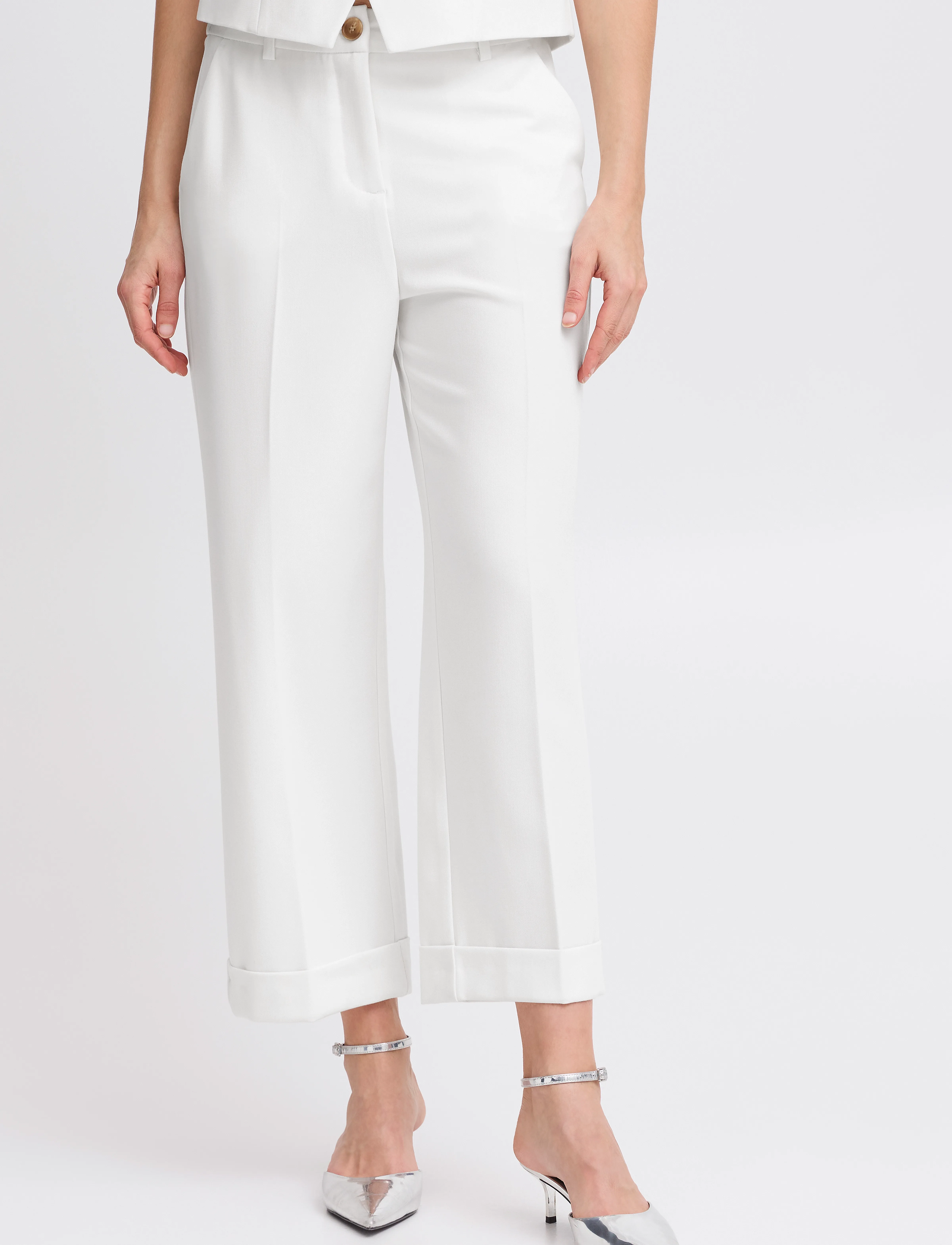 b.young - BYDECERI CUFF PANTS - - marshmallow - 4