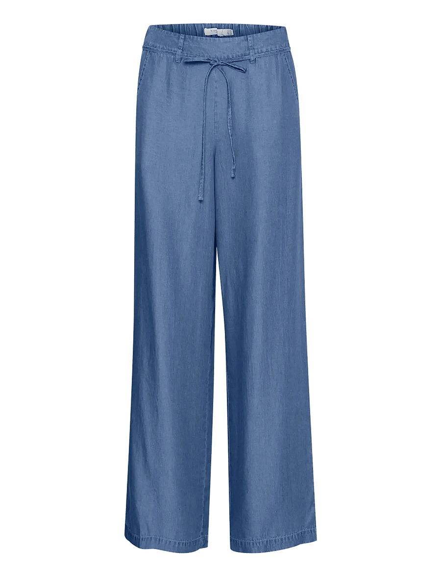 b.young - BYKOSMO WIDE PANTS - - mid blue denim - 1