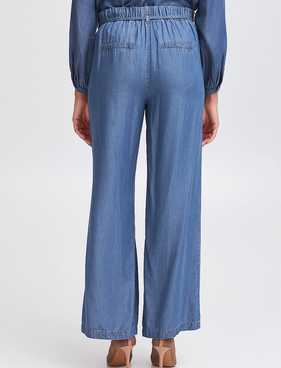 b.young - BYKOSMO WIDE PANTS - - mid blue denim - 3