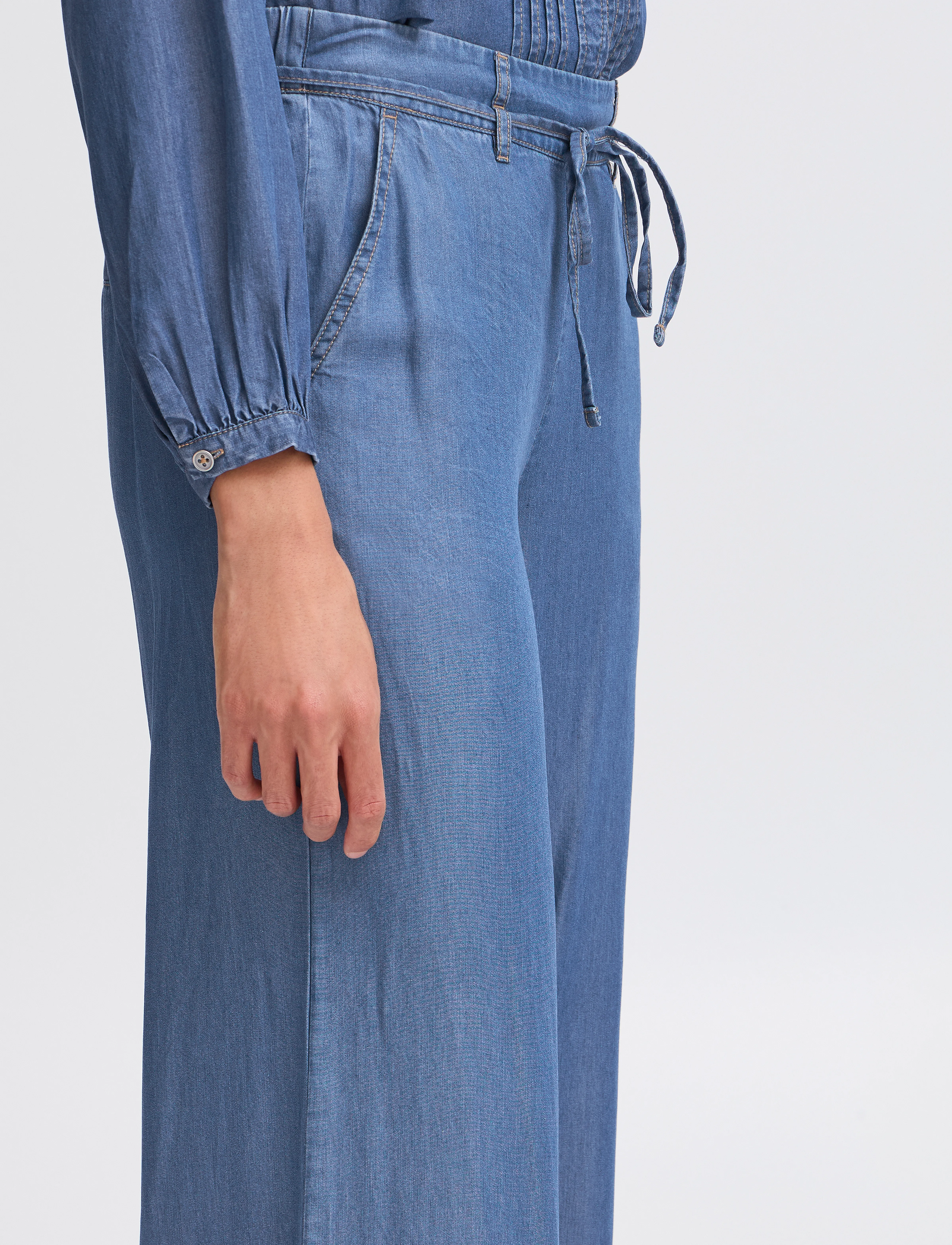 b.young - BYKOSMO WIDE PANTS - - mid blue denim - 5