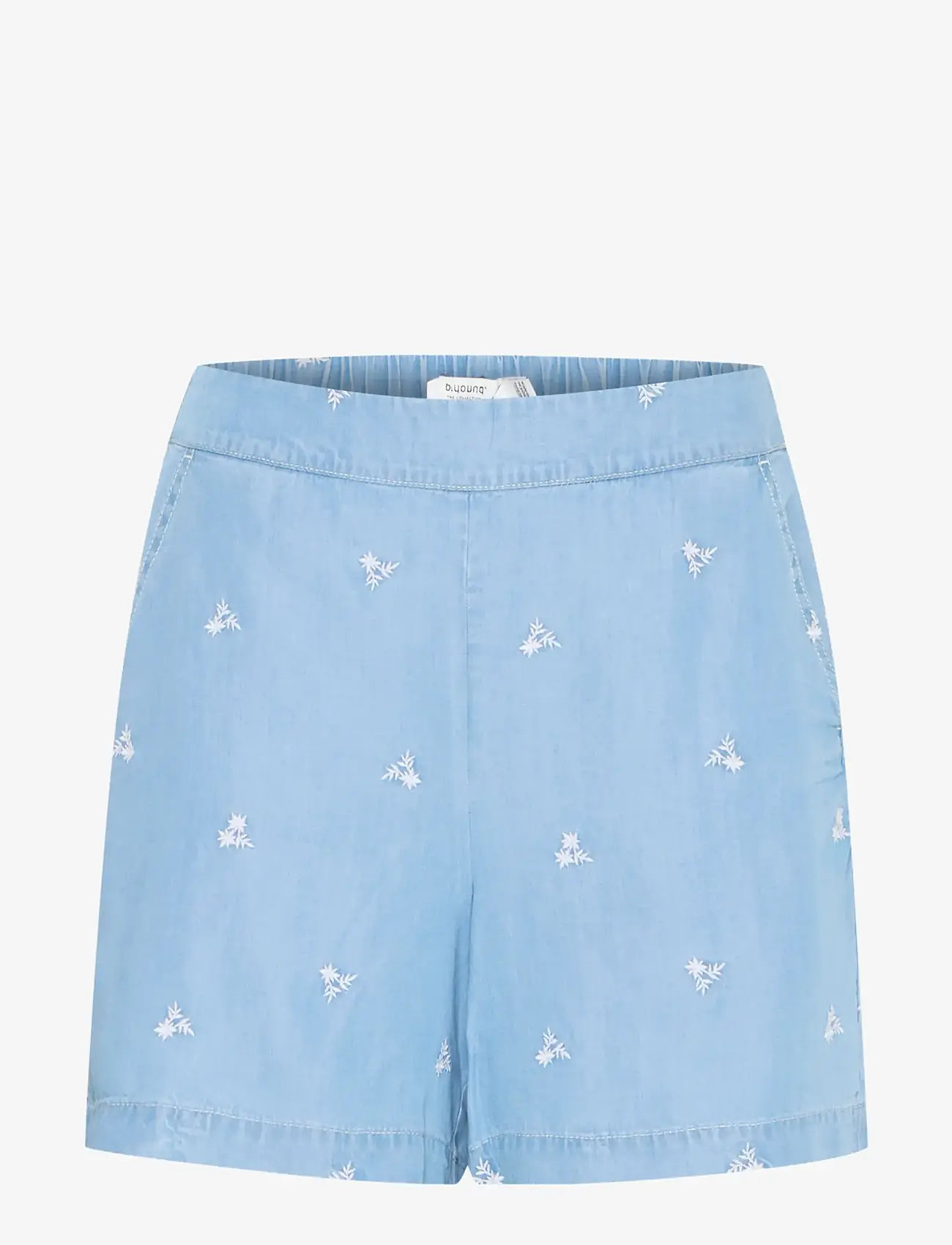 b.young - BYKOSMO SHORTS - - laveste priser - light blue denim flower - 1