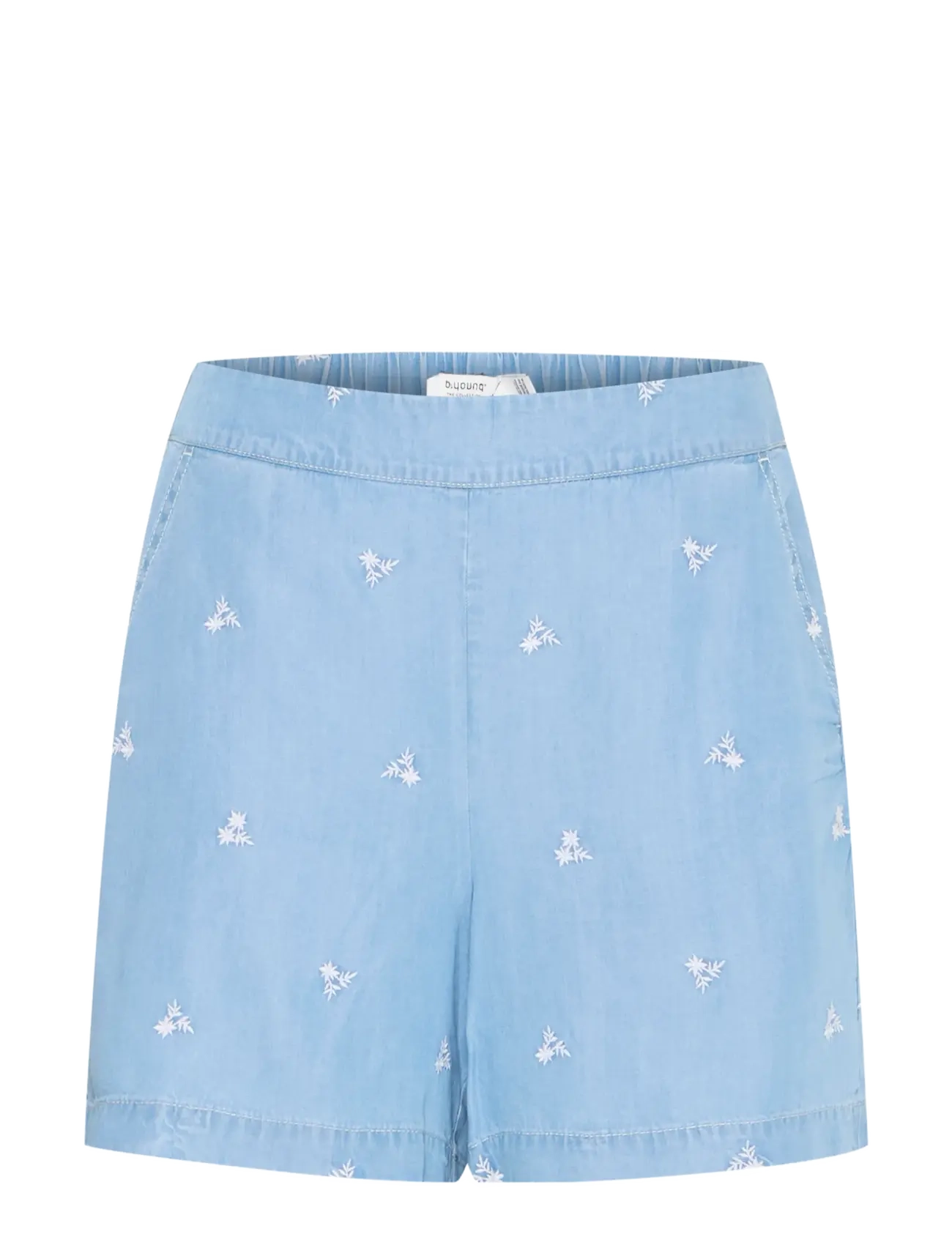 b.young BYKOSMO SHORTS - - b.young - LIGHT BLUE DENIM FLOWER / blue