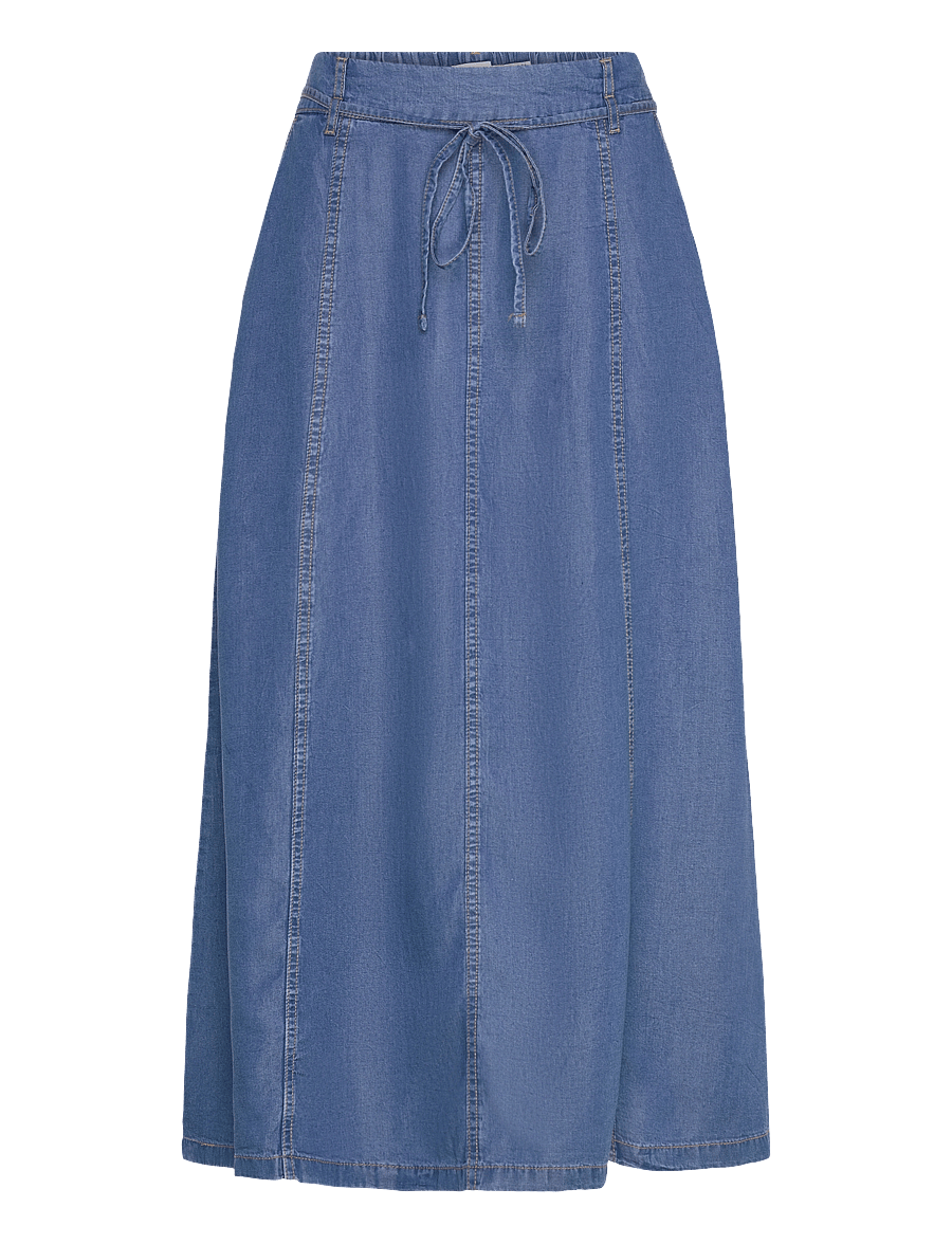 b.young - BYKOSMO WIDE SKIRT - - midi svārki - mid blue denim - 0