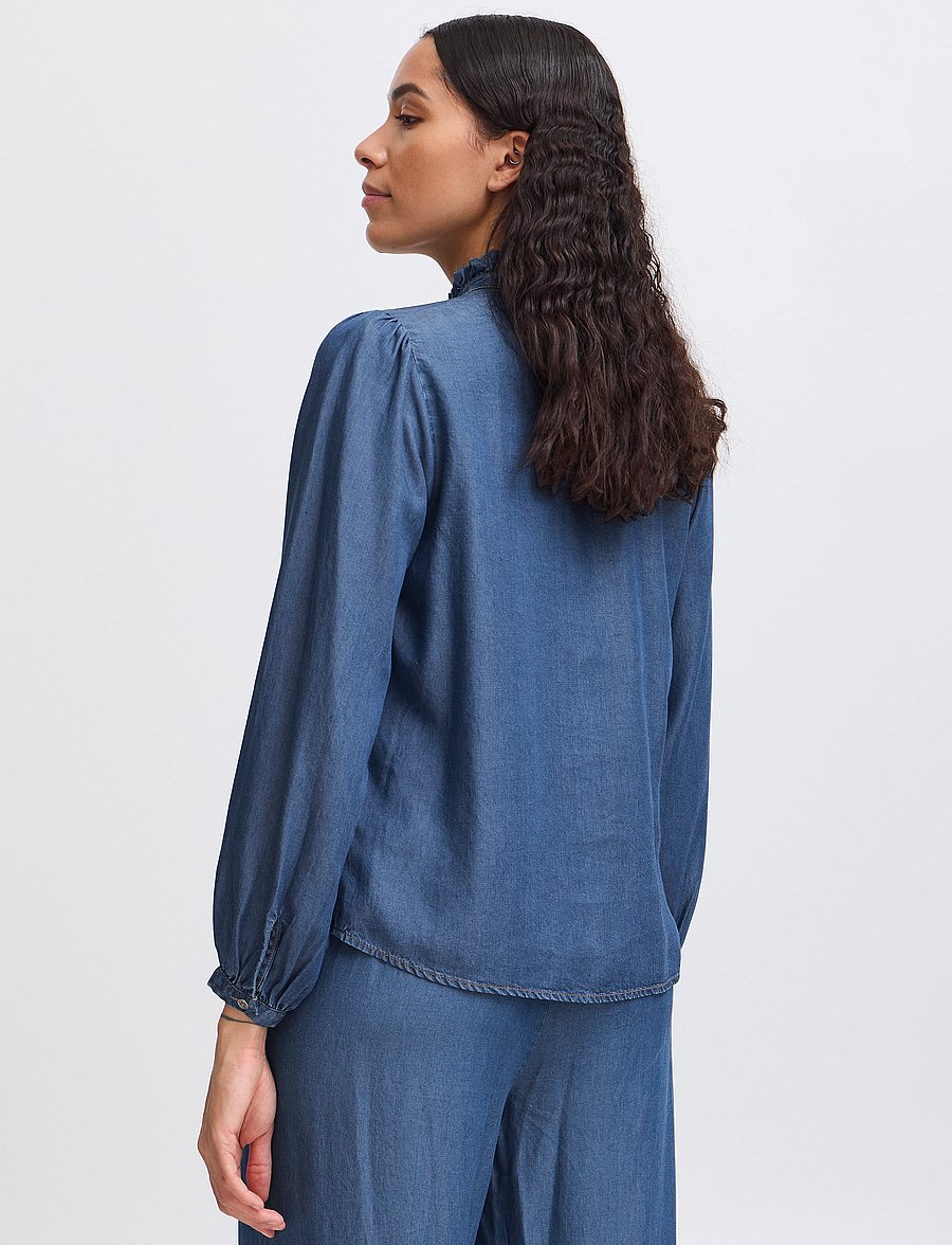 b.young - BYKOSMO SHIRT - - langärmlige hemden - mid blue denim - 3