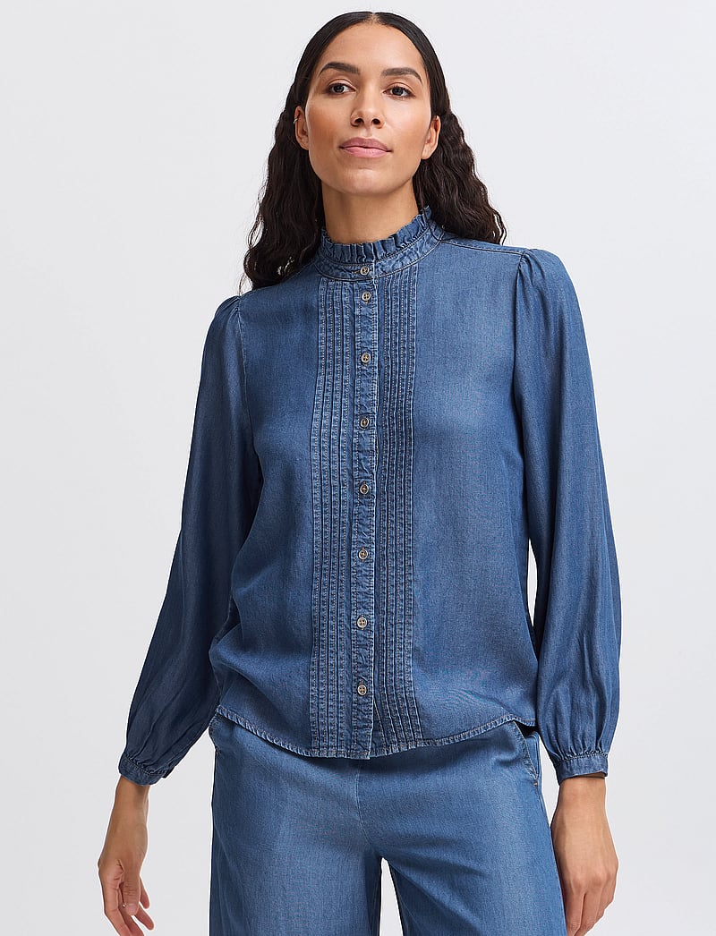 b.young - BYKOSMO SHIRT - - langärmlige hemden - mid blue denim - 4