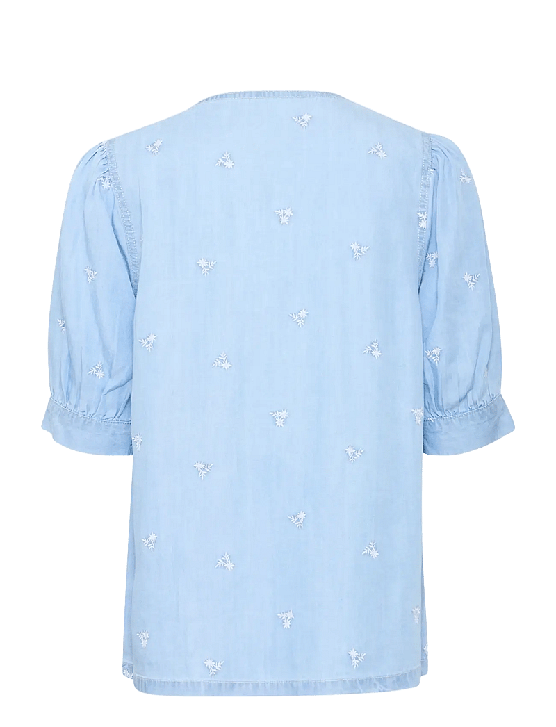 b.young - BYKOSMO V SHIRT - - short-sleeved shirts - light blue denim flower - 2