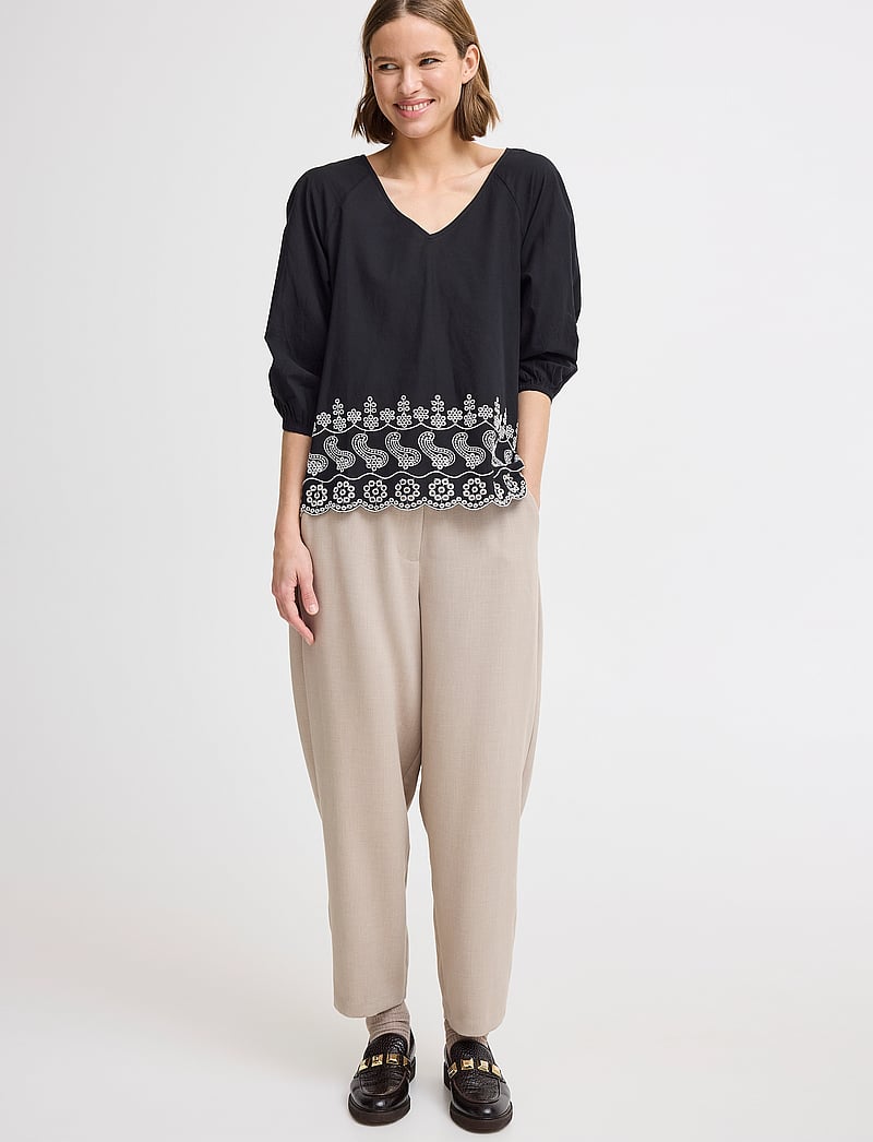 b.young - BYHIBA BLOUSE - - langærmede bluser - black - 0