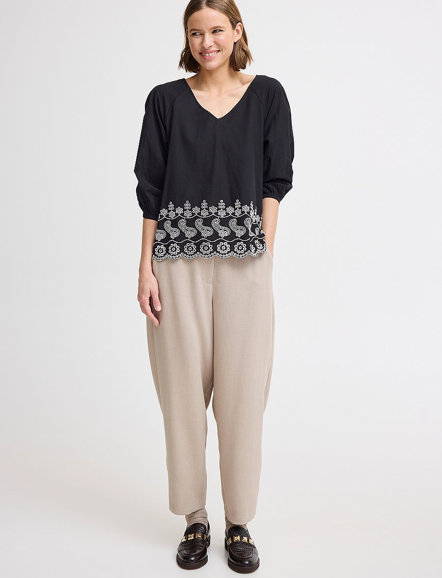 b.young - BYHIBA BLOUSE - - langärmelige blusen - black - 0