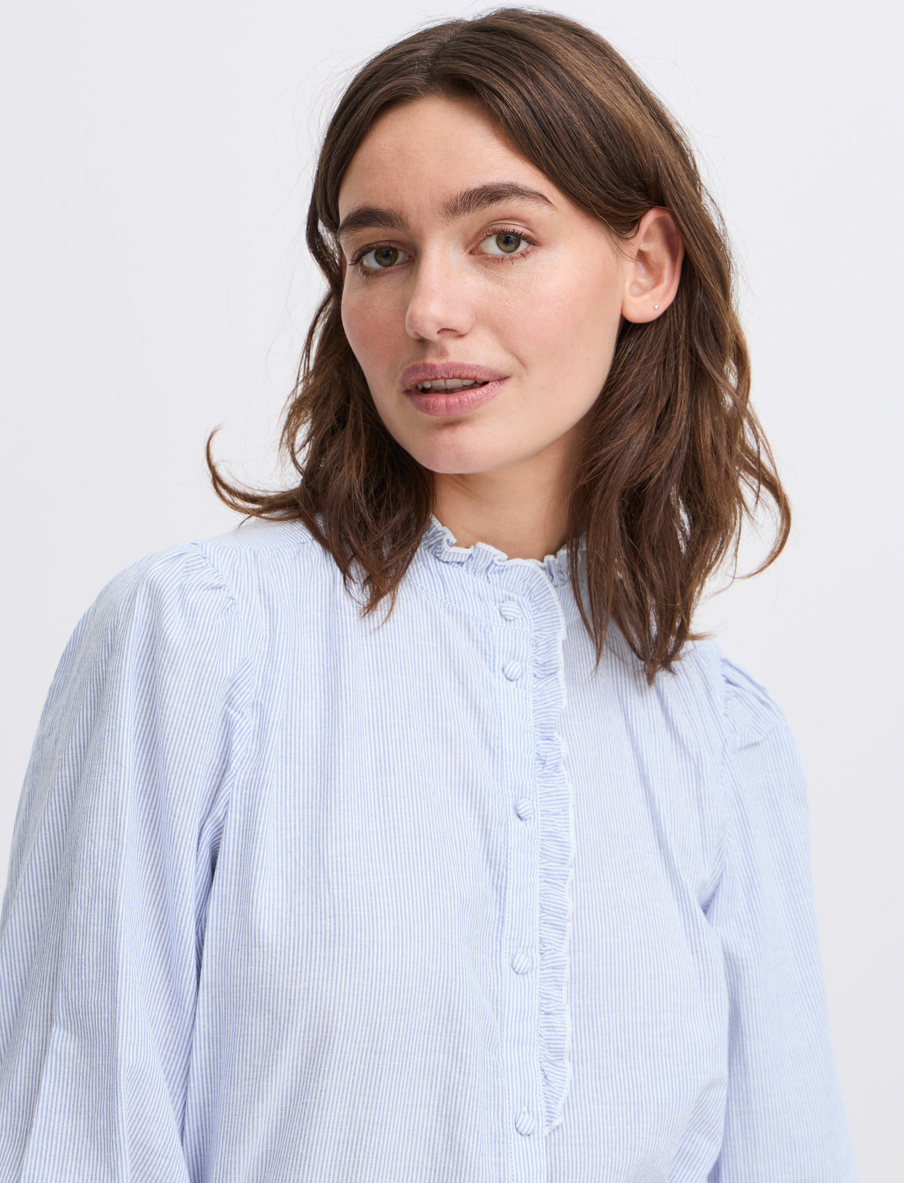 b.young - BYIMOGEN SS BLOUSE - - silver lake blue mix - 5