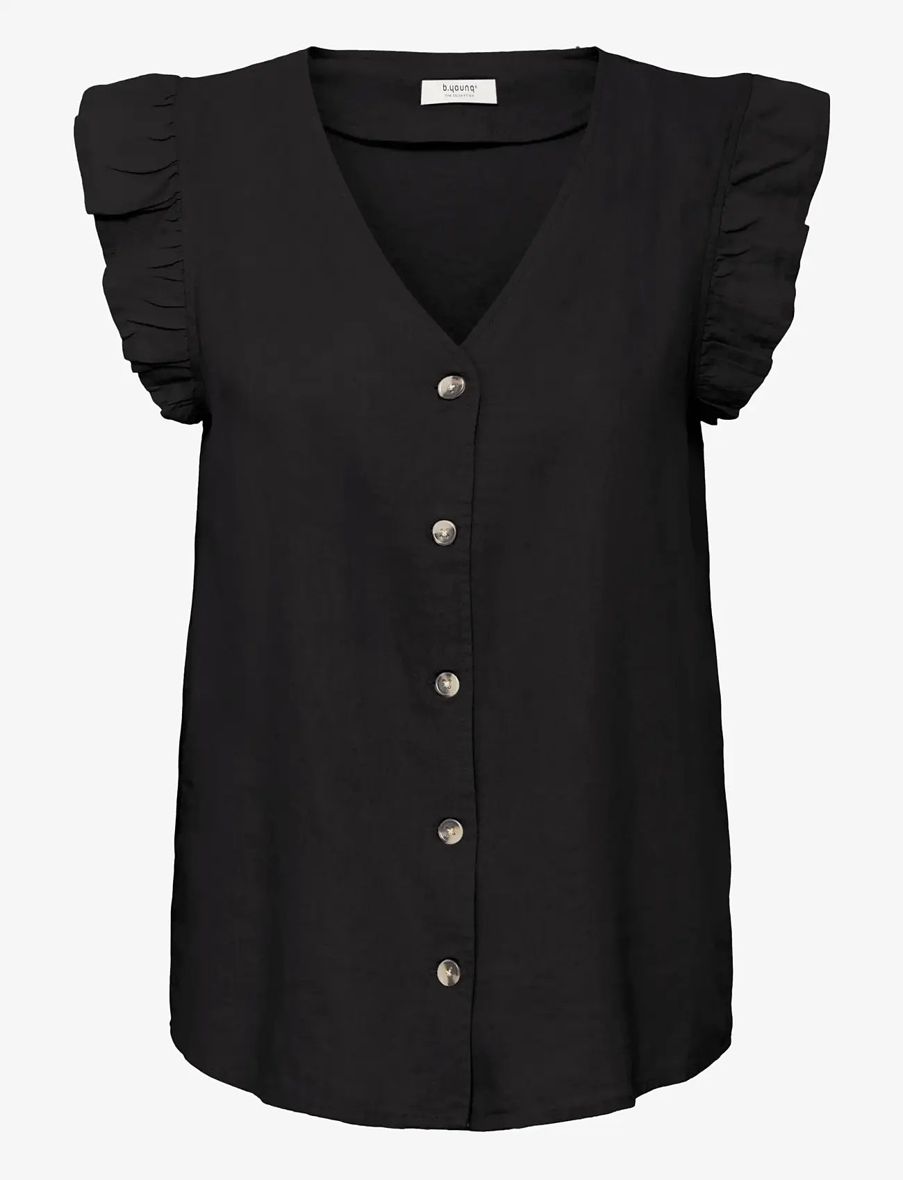 b.young - BYFALAKKA RUFFLE SHIRT - - black - 1