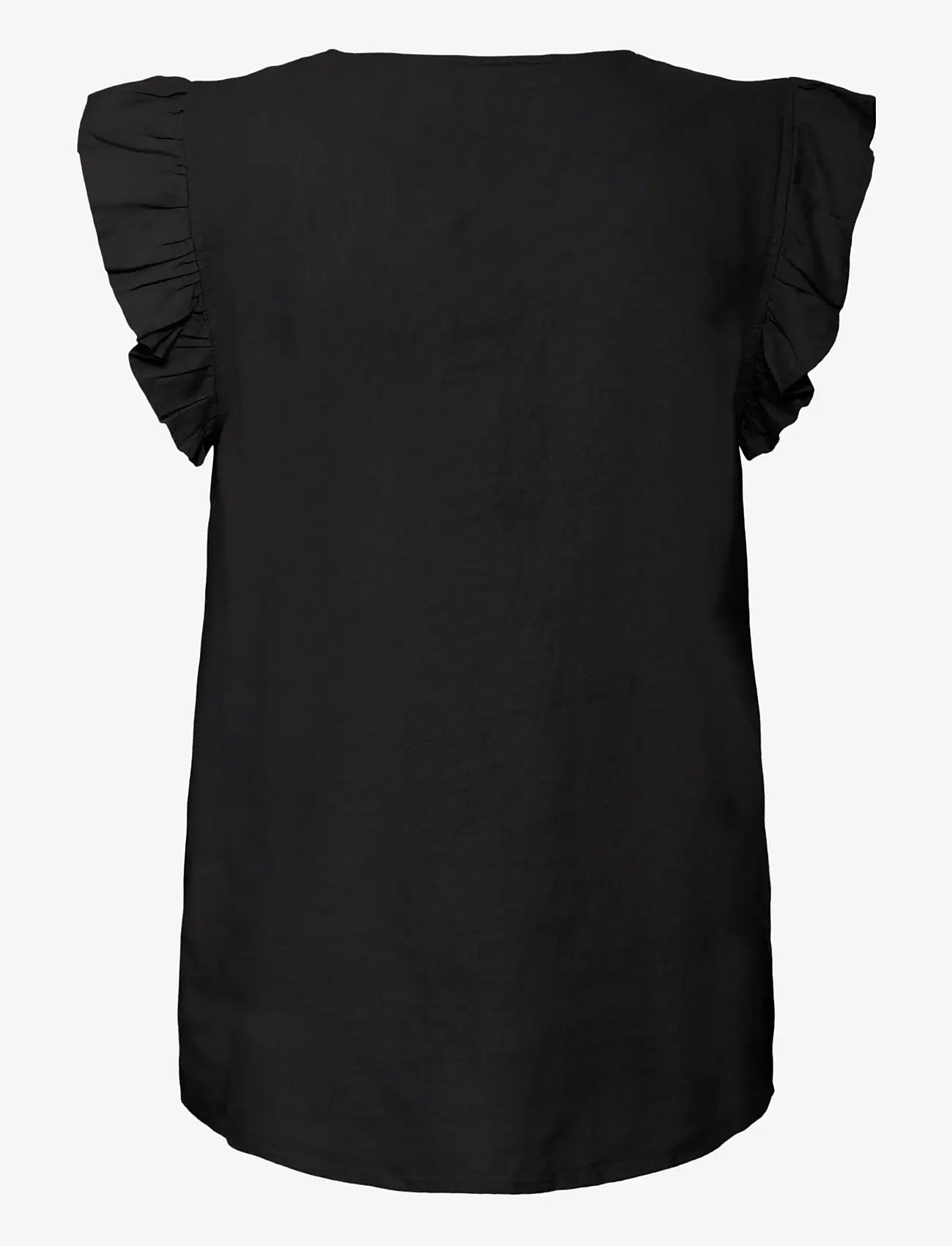 b.young - BYFALAKKA RUFFLE SHIRT - - black - 2