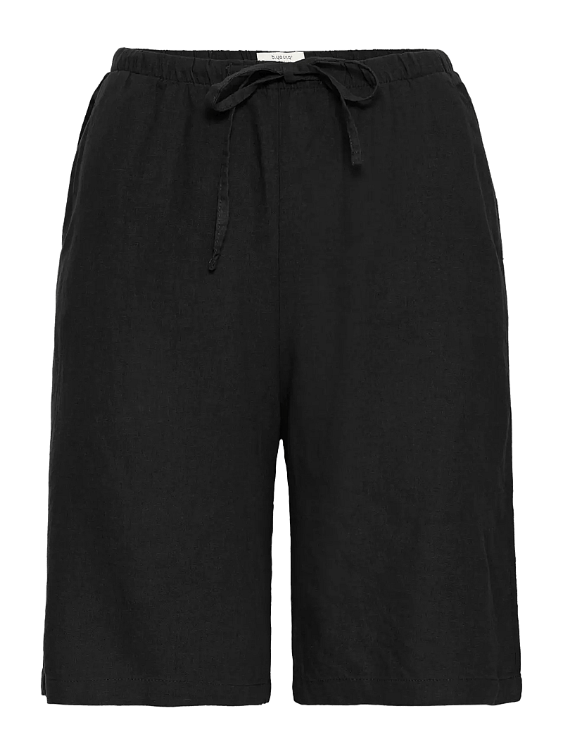 b.young - BYFALAKKA LONG SHORTS 2 - - leinen-shorts - black - 1