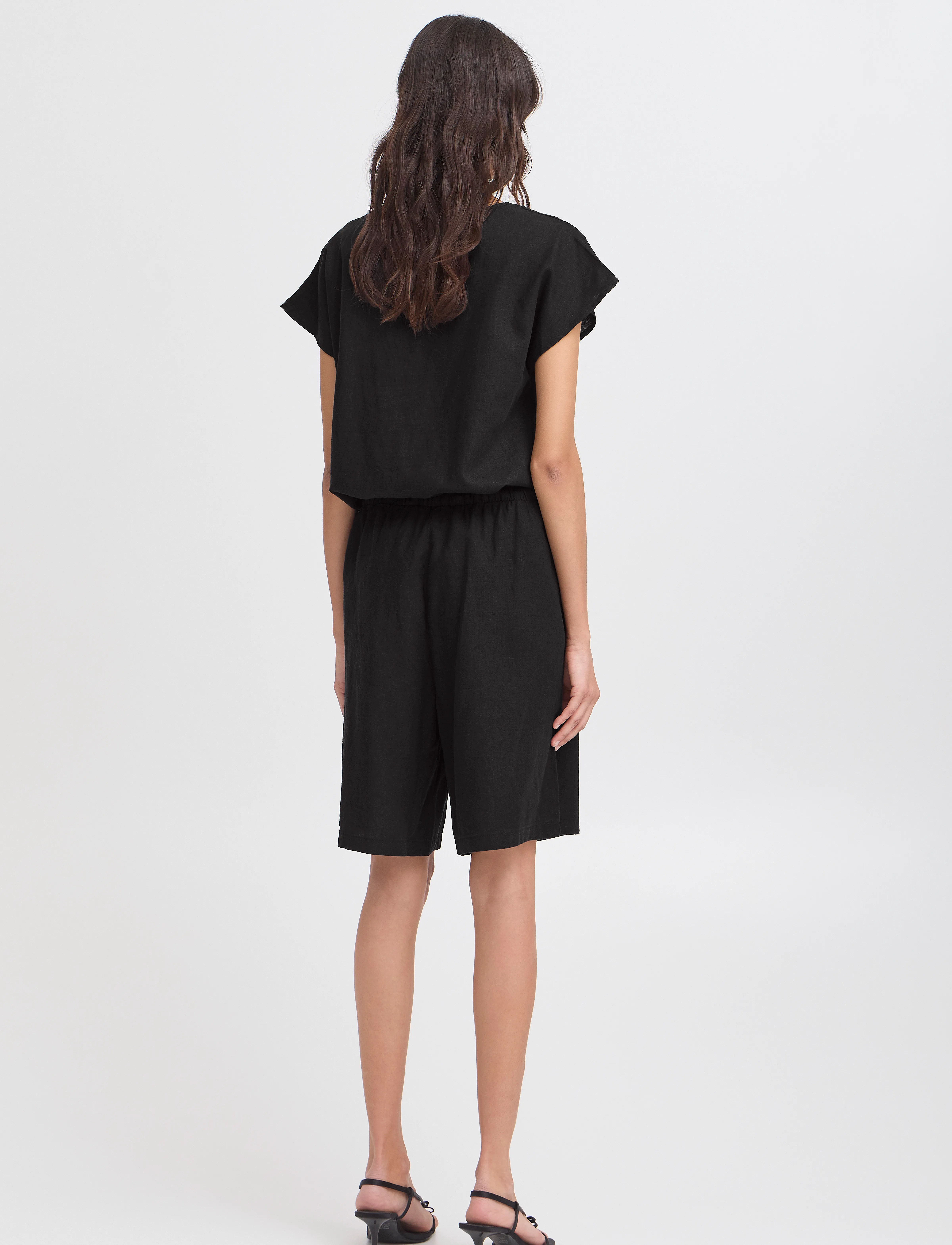 b.young - BYFALAKKA LONG SHORTS 2 - - black - 3