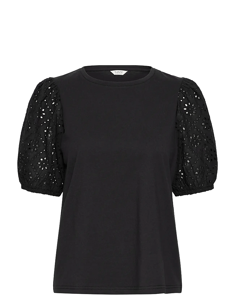 b.young - BYSUMMER PUFF SLEEVE TEE - - t-shirts - black - 1