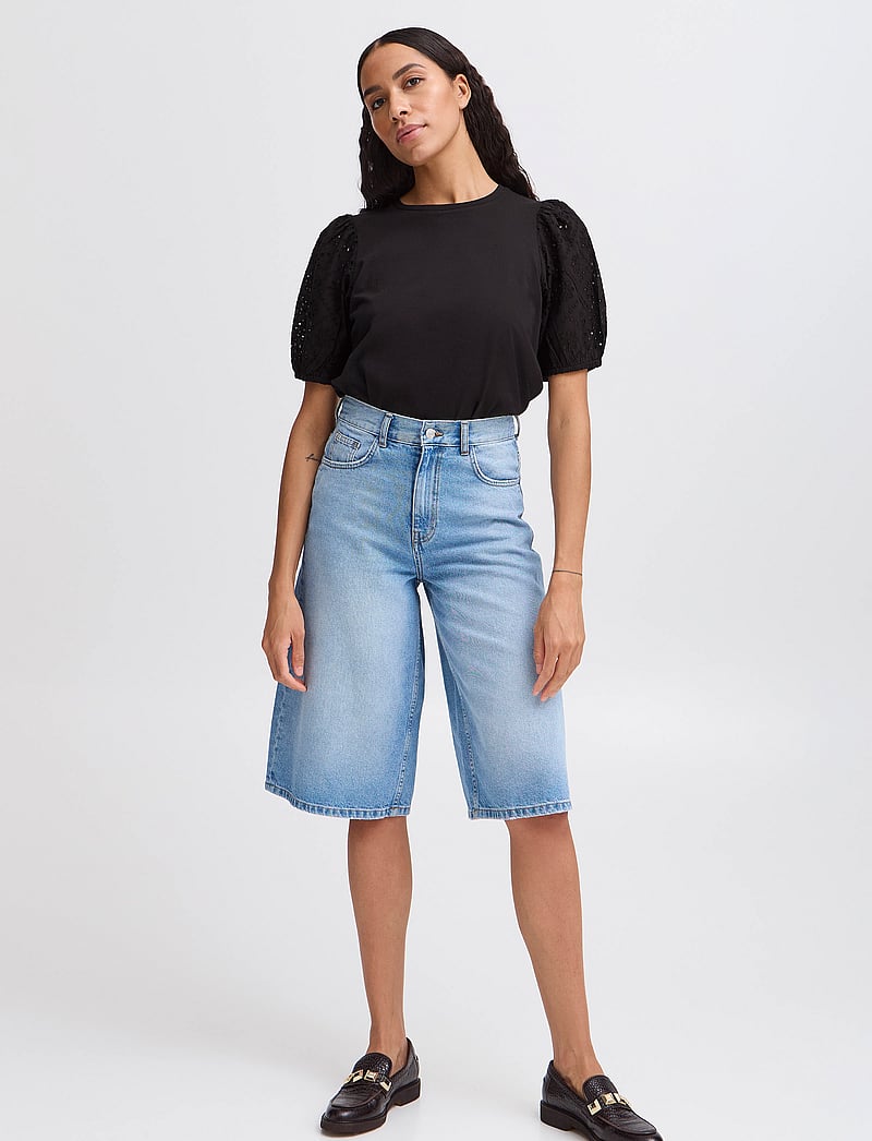 b.young - BYSUMMER PUFF SLEEVE TEE - - t-shirts - black - 0