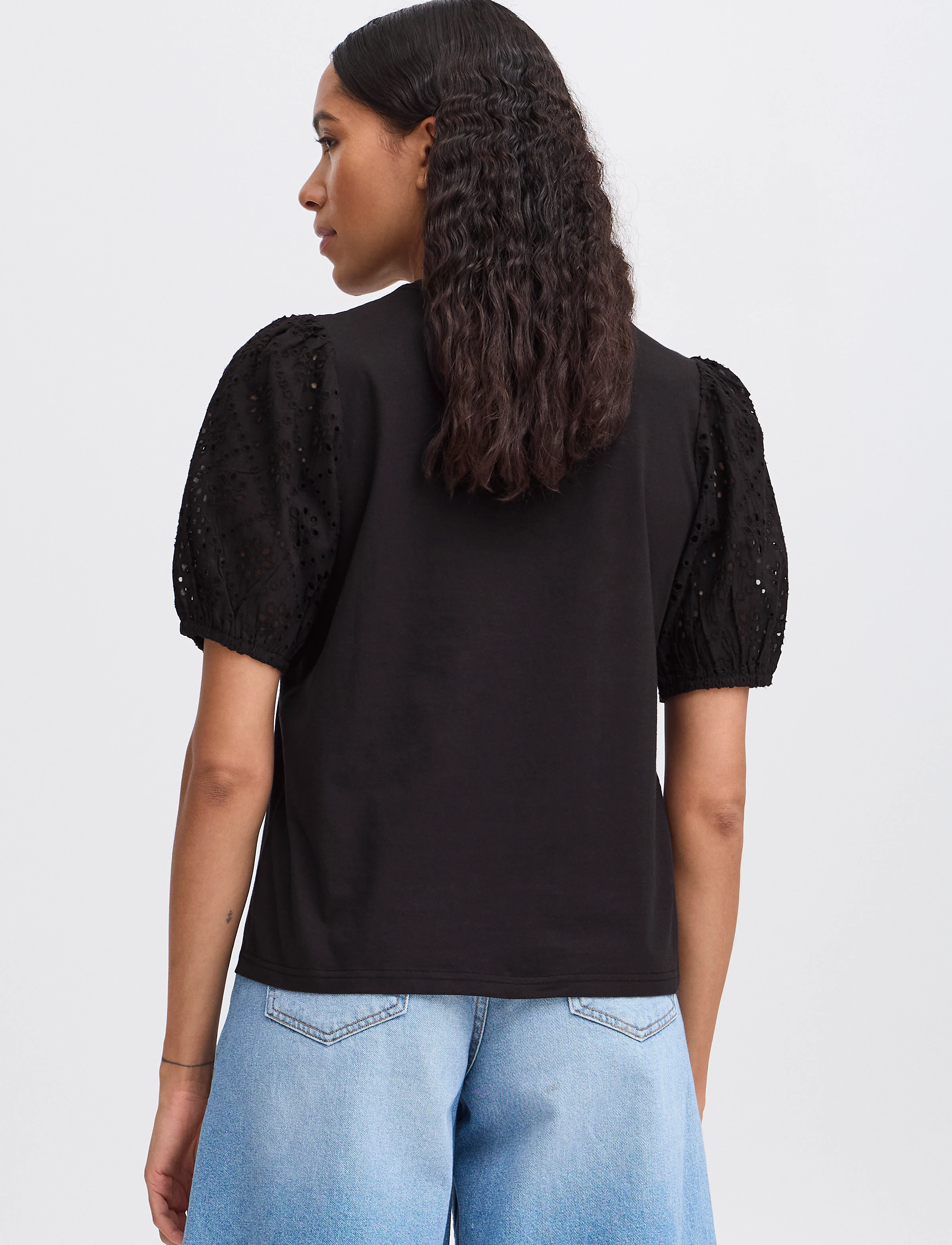 b.young - BYSUMMER PUFF SLEEVE TEE - - black - 3