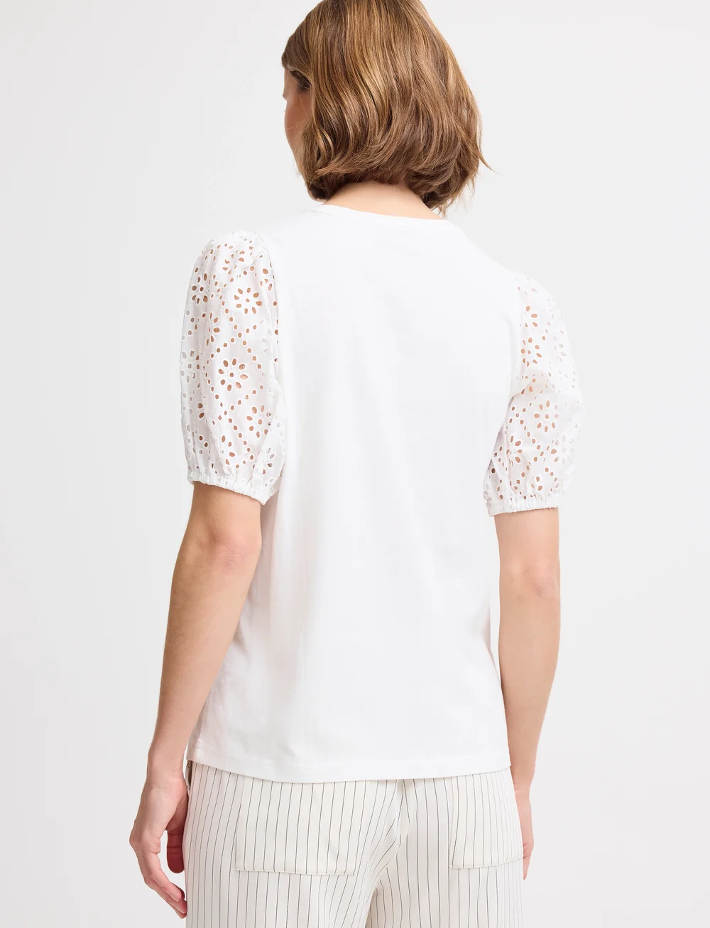 b.young - BYSUMMER PUFF SLEEVE TEE - - t-shirts - marshmallow - 3