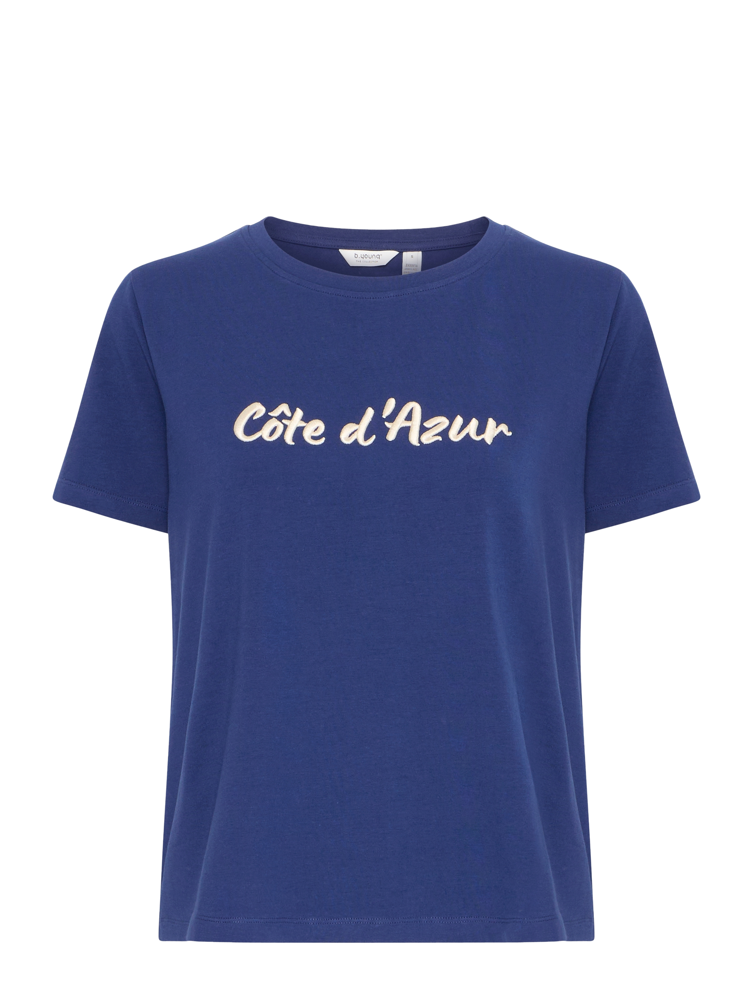 b.young BYPANDINNA EMB TSHIRT - - Kläder - MEDIEVAL BLUE / navy